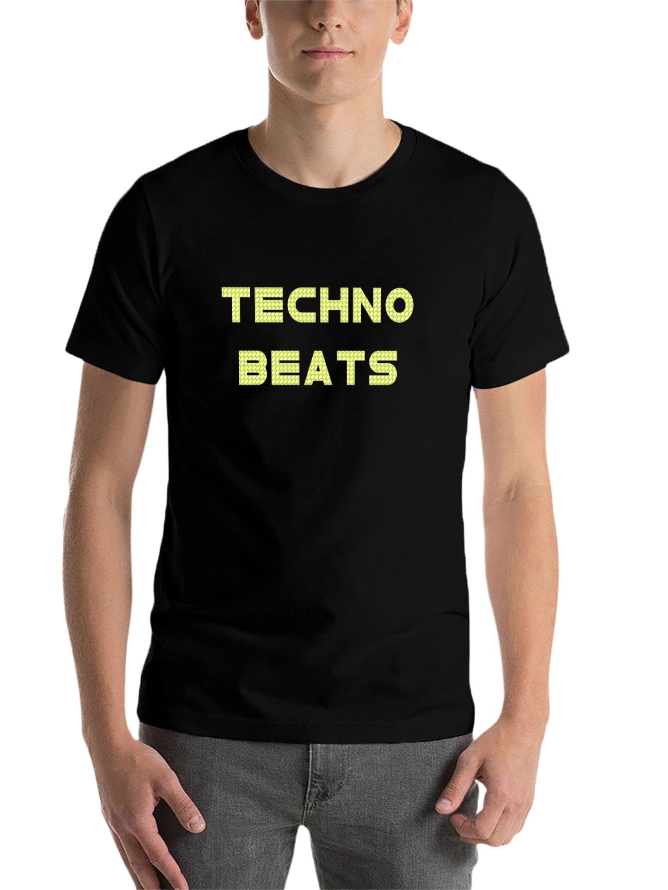 Black Techno Beats Black Graphic Tee view 7