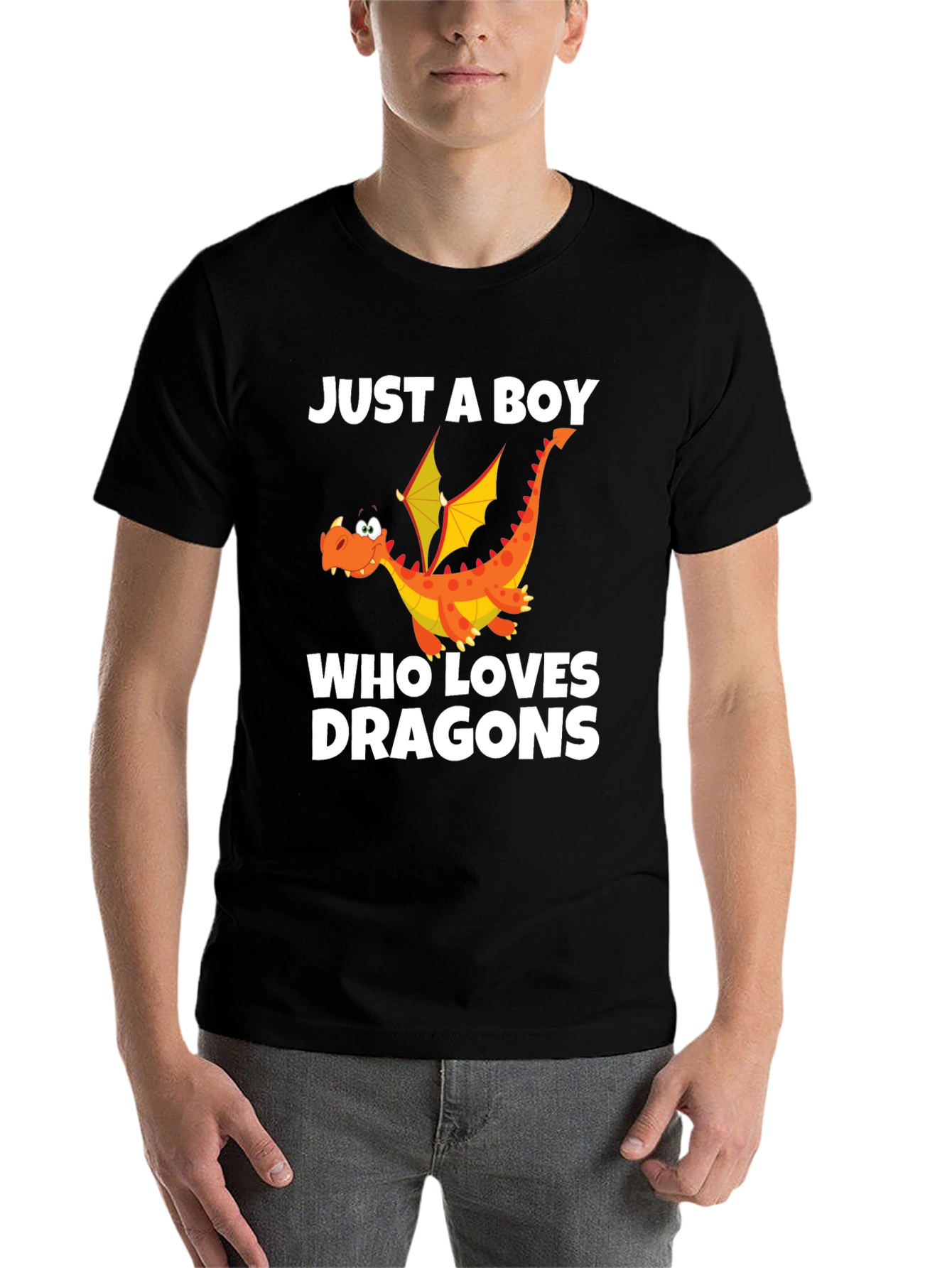 Black Boy's Dragon Lover Graphic T-Shirt view 7