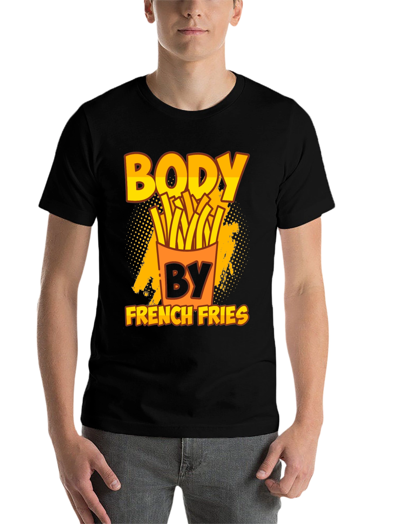 Black Body By French Fries T-Shirt view 7