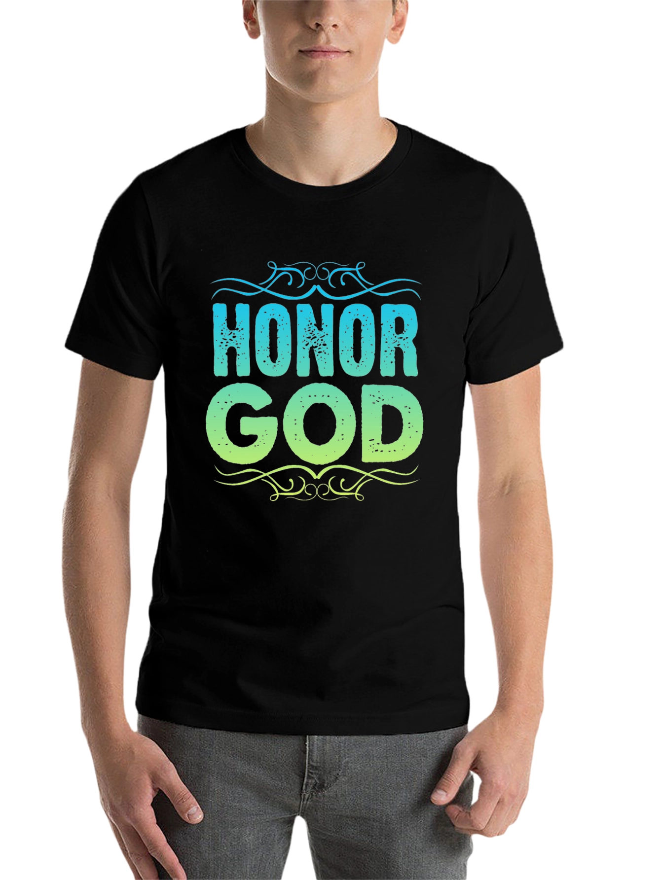 Honor God Graphic Tee - Stylish Christian Apparel - 7