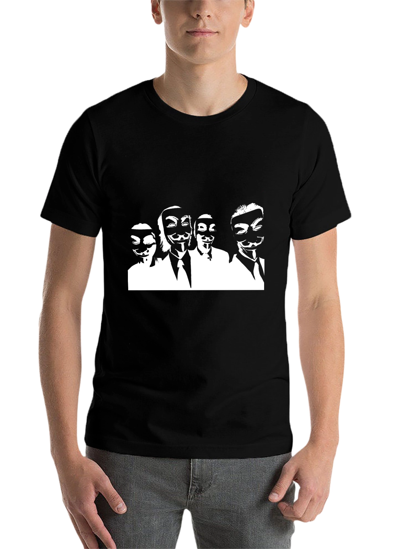 Black Anonymous Group Black T-Shirt view 7