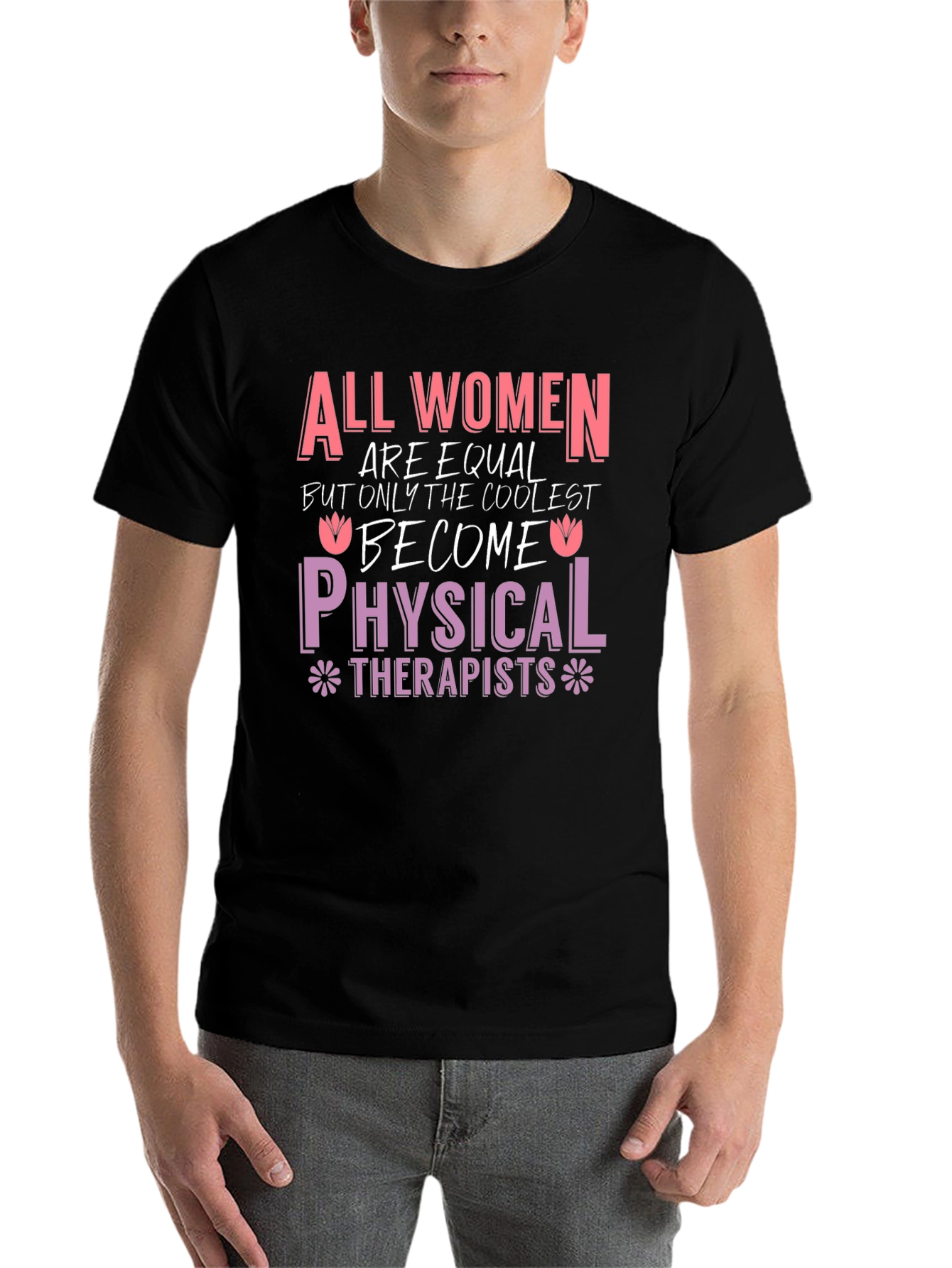 Black All Women Physical Therapists T-Shirt view 7