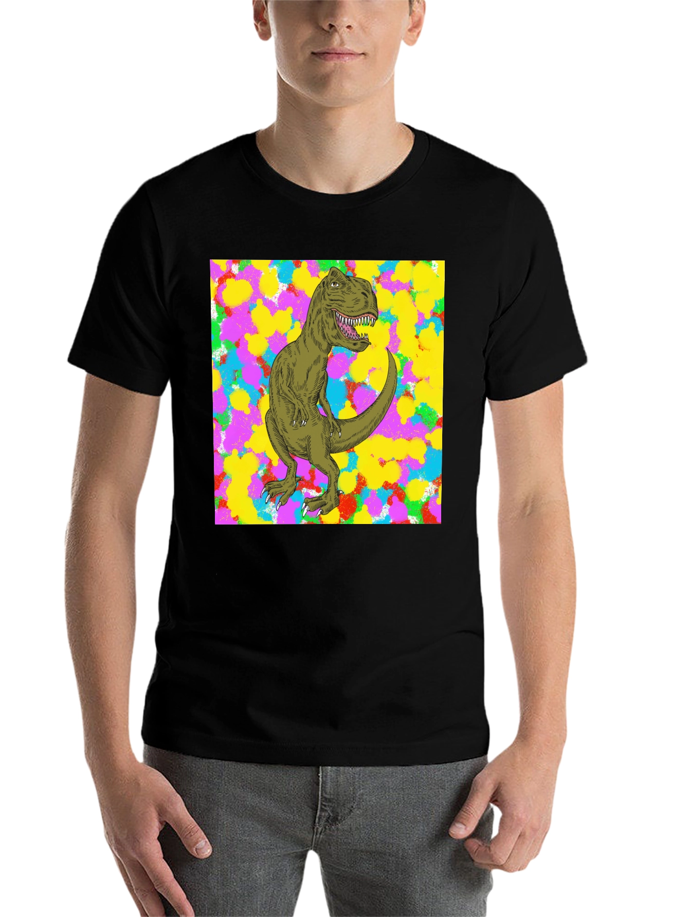 Black Dinosaur Graphic Tee - Bold Style view 7