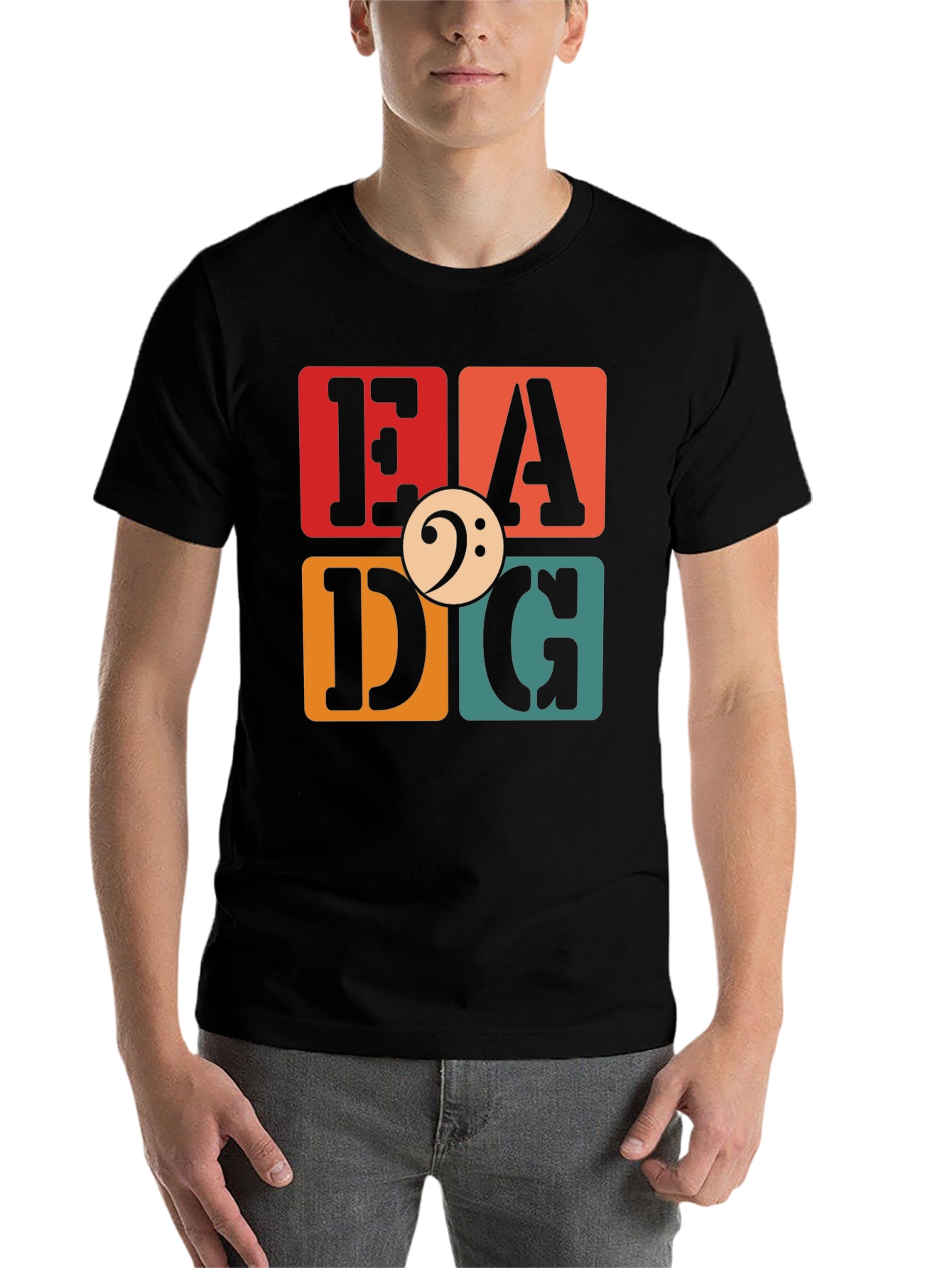 Black EADG Retro Bassist T-Shirt view 7