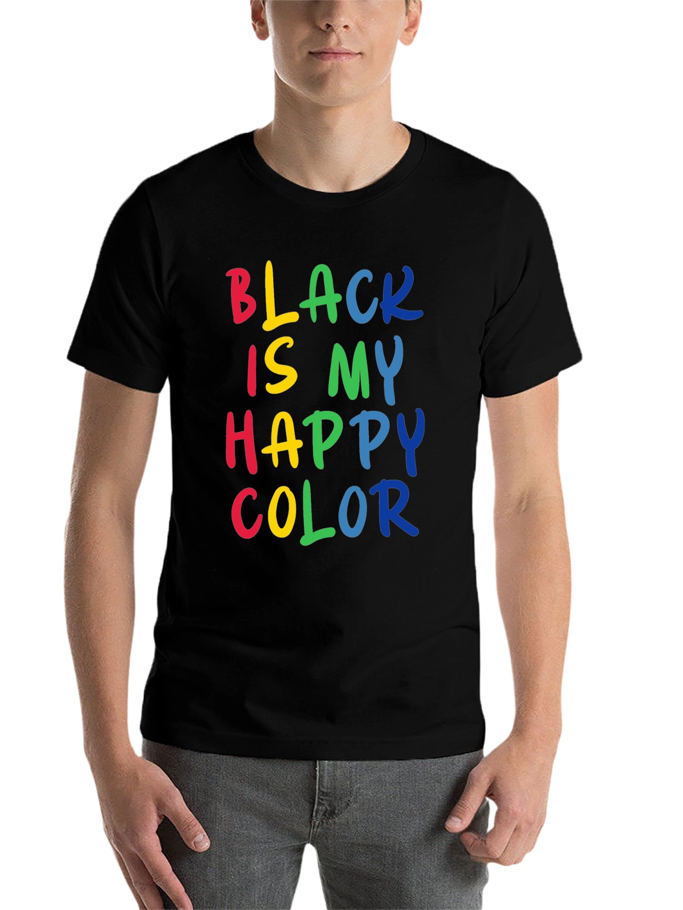 Black Black is My Happy Color Tee view 7
