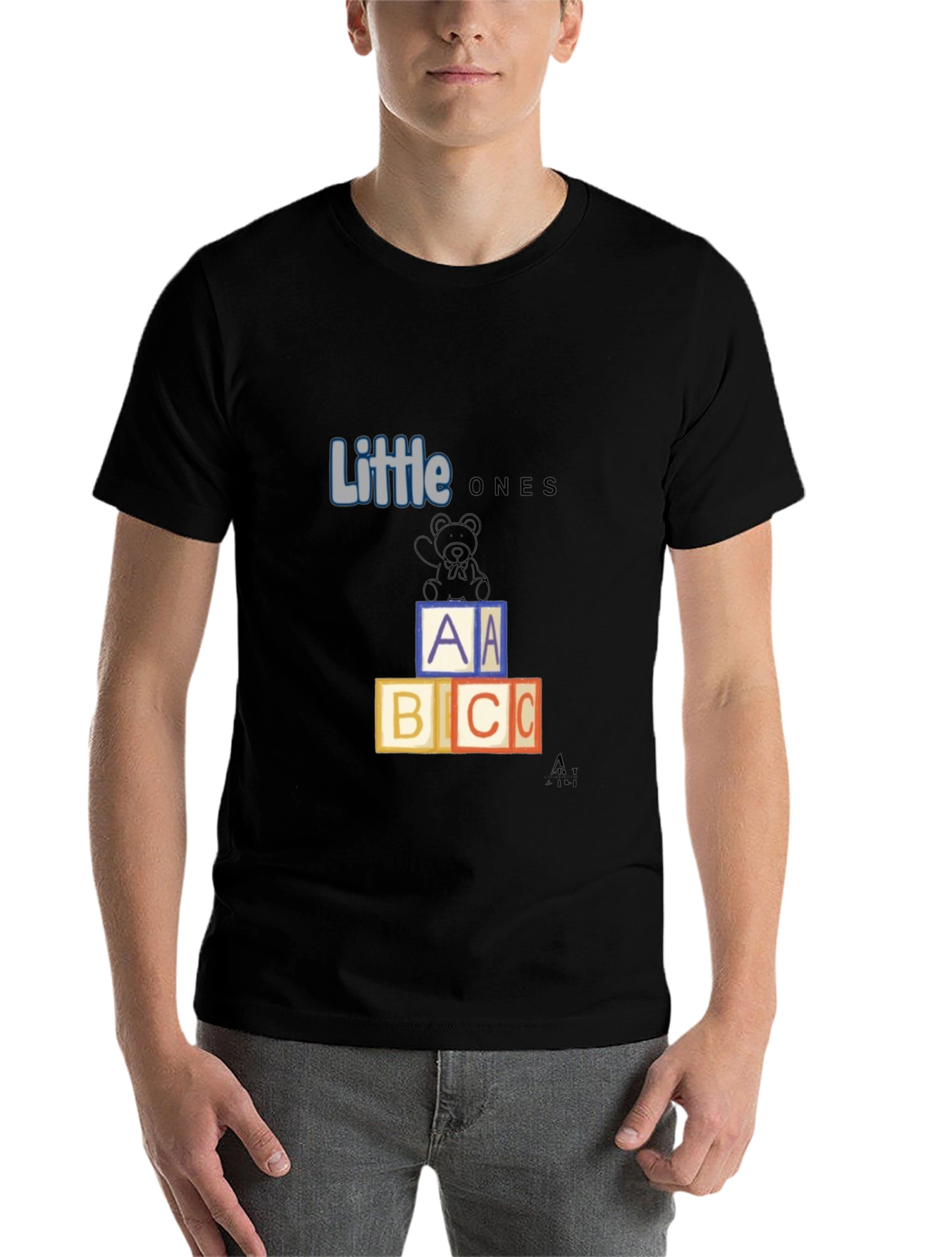 Black Little Ones ABC Blocks Graphic Tee view 7