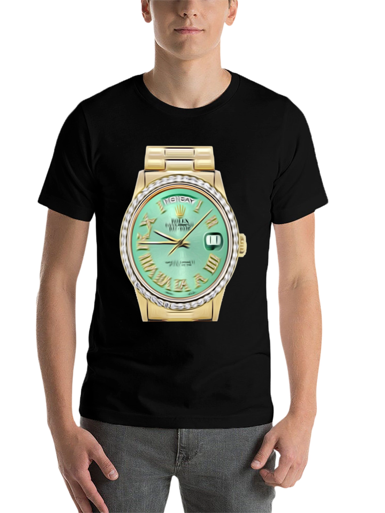 Gold Watch Graphic Tee - Rolex Day-Date Style - 7