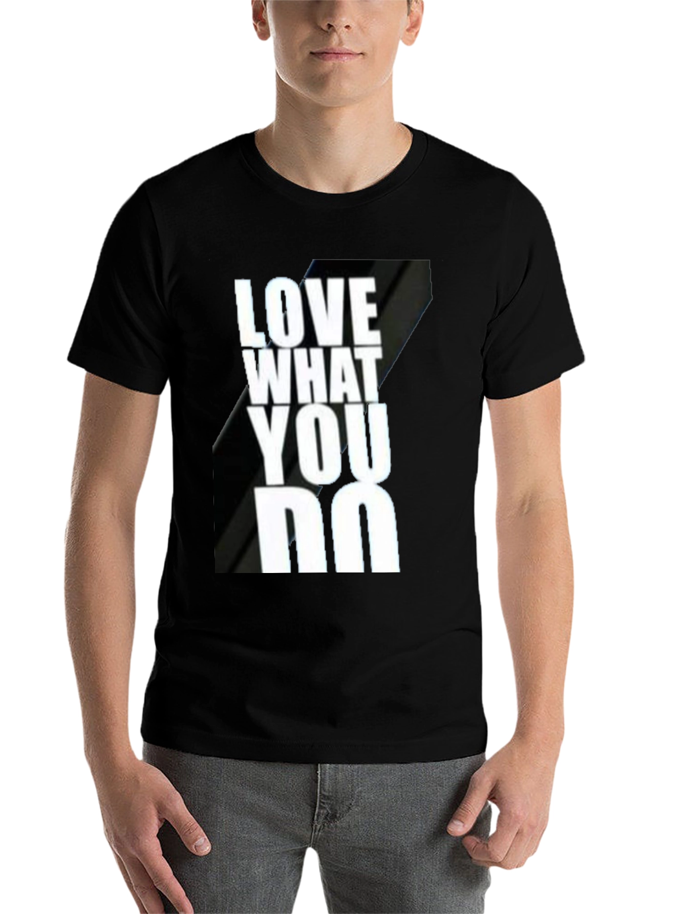 Black Love What You Do Black Graphic T-Shirt view 7