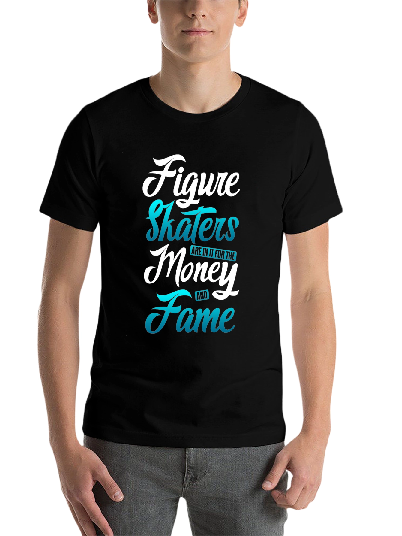 Black Figure Skaters Money Fame T-Shirt view 7