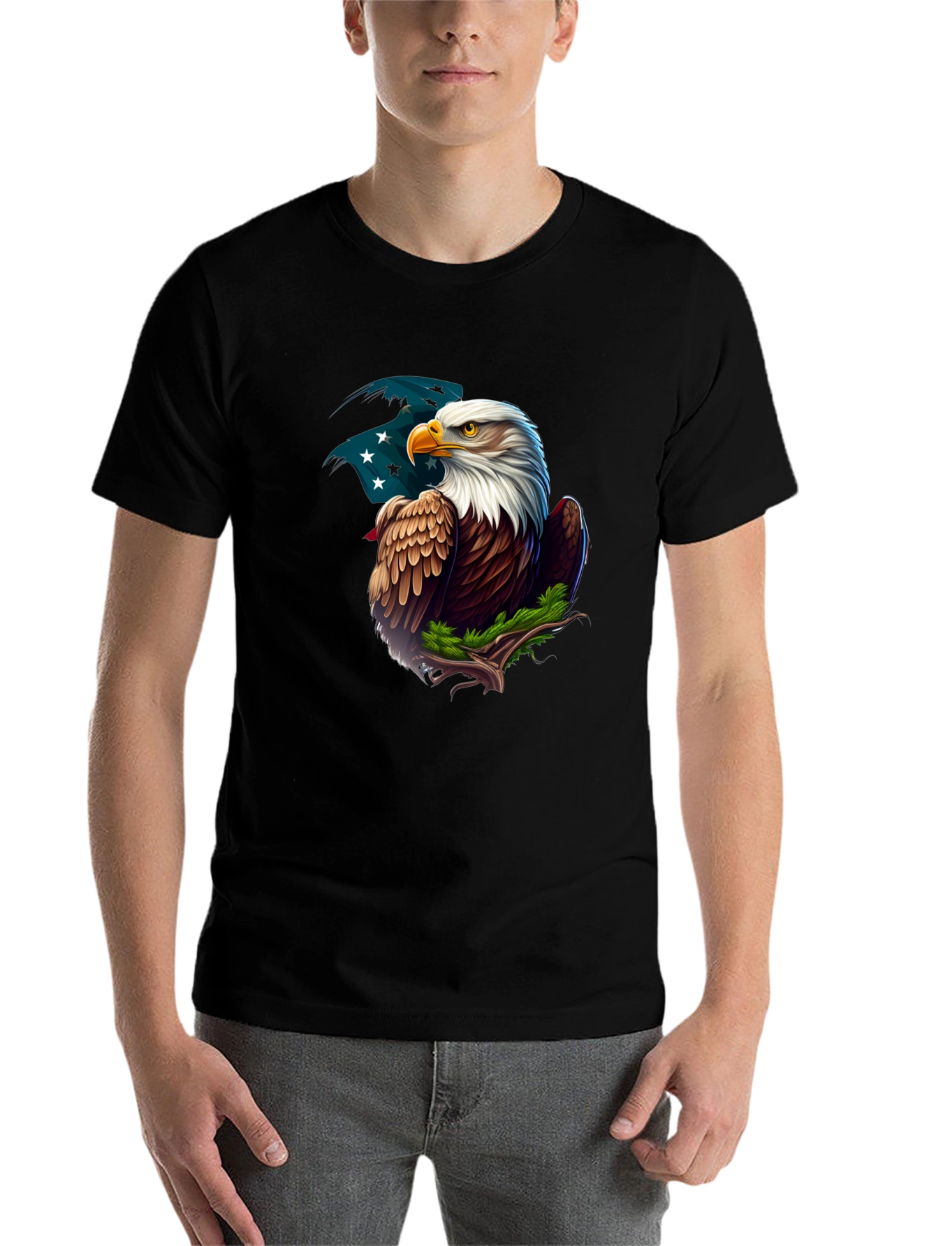 Black Eagle Graphic Tee - Patriotic American Pride view 7