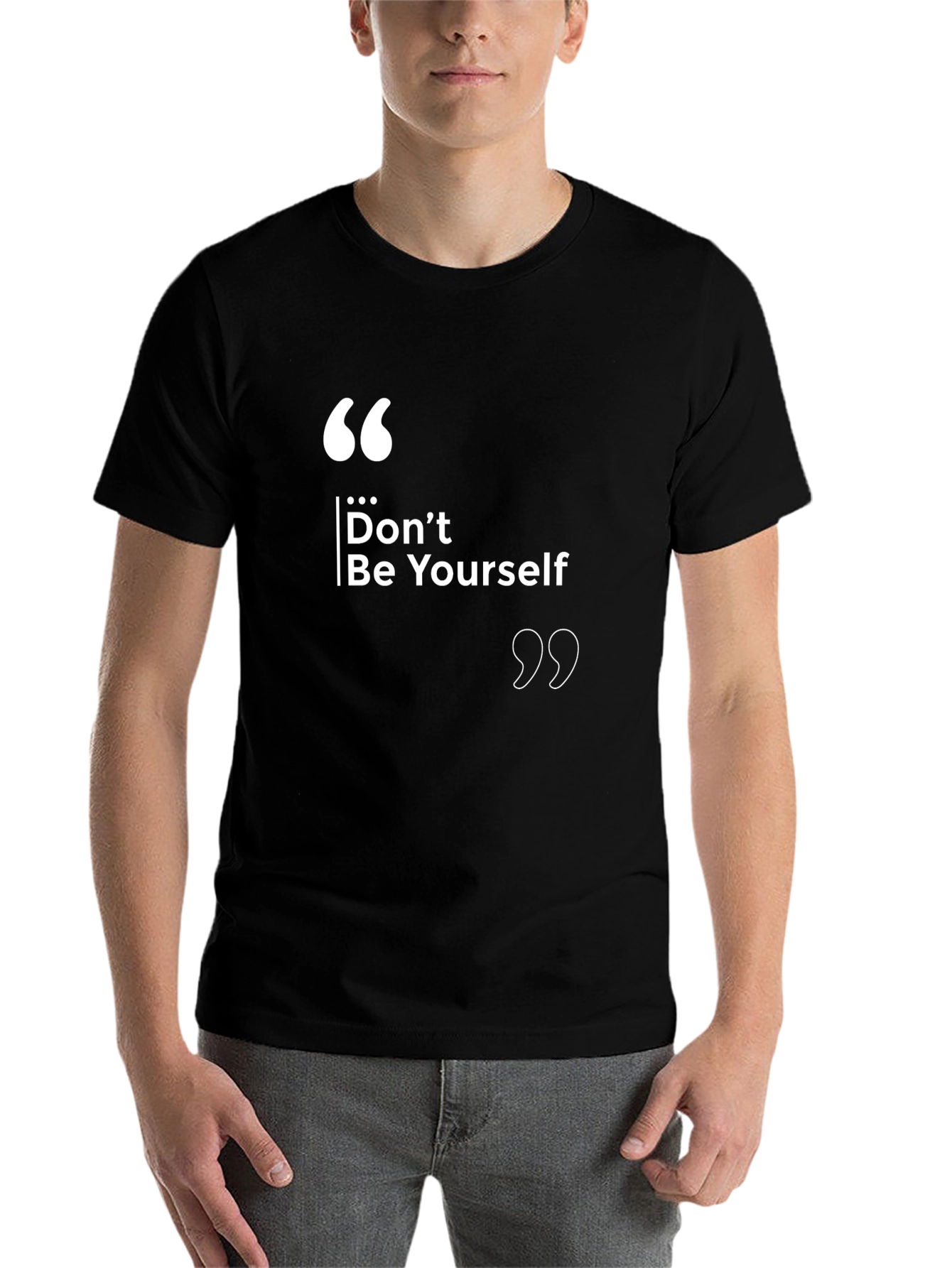 Black Don't Be Yourself T-Shirt Funny Slogan Tee view 7