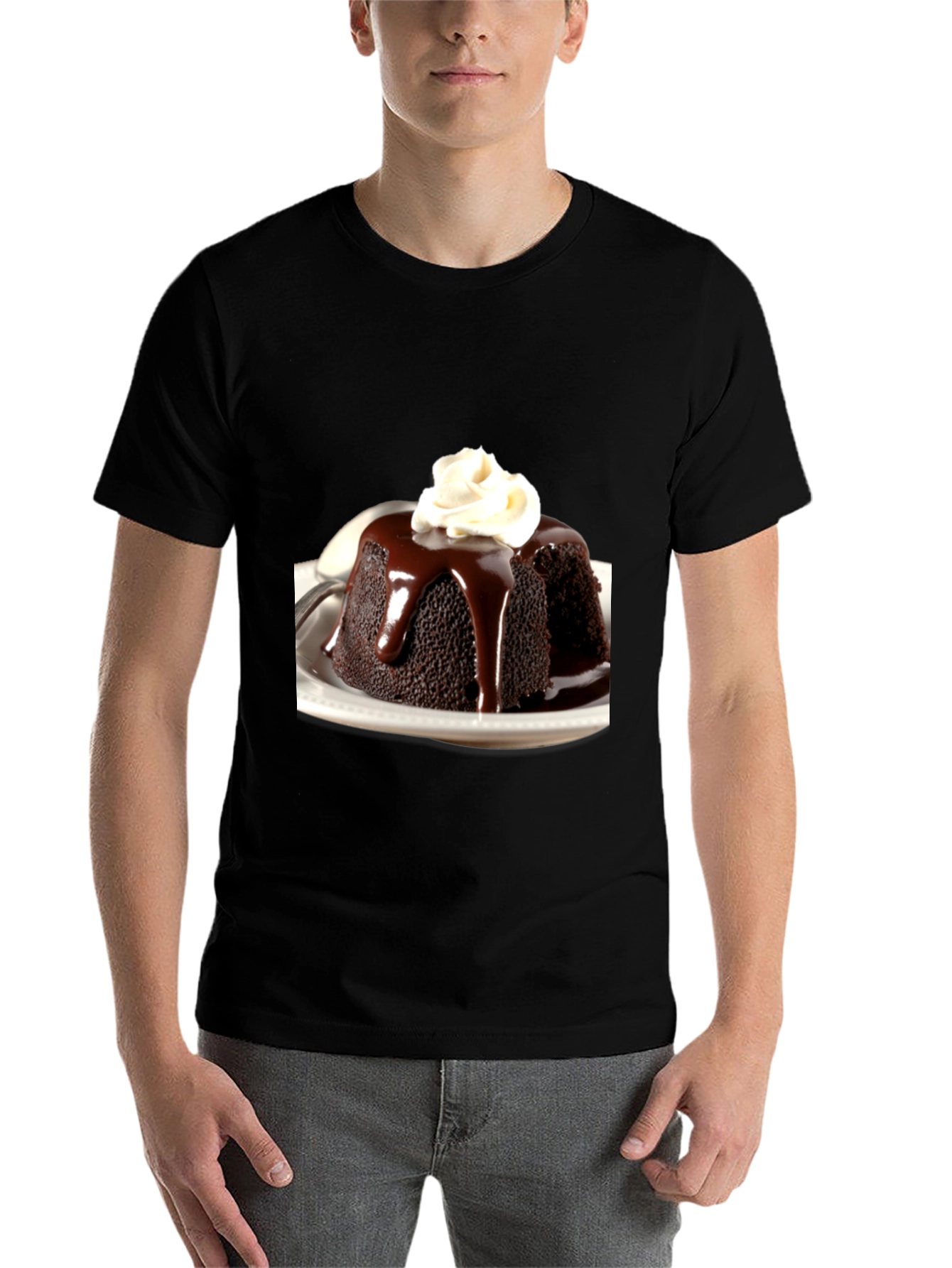 Black Chocolate Pudding Dessert T-Shirt view 7
