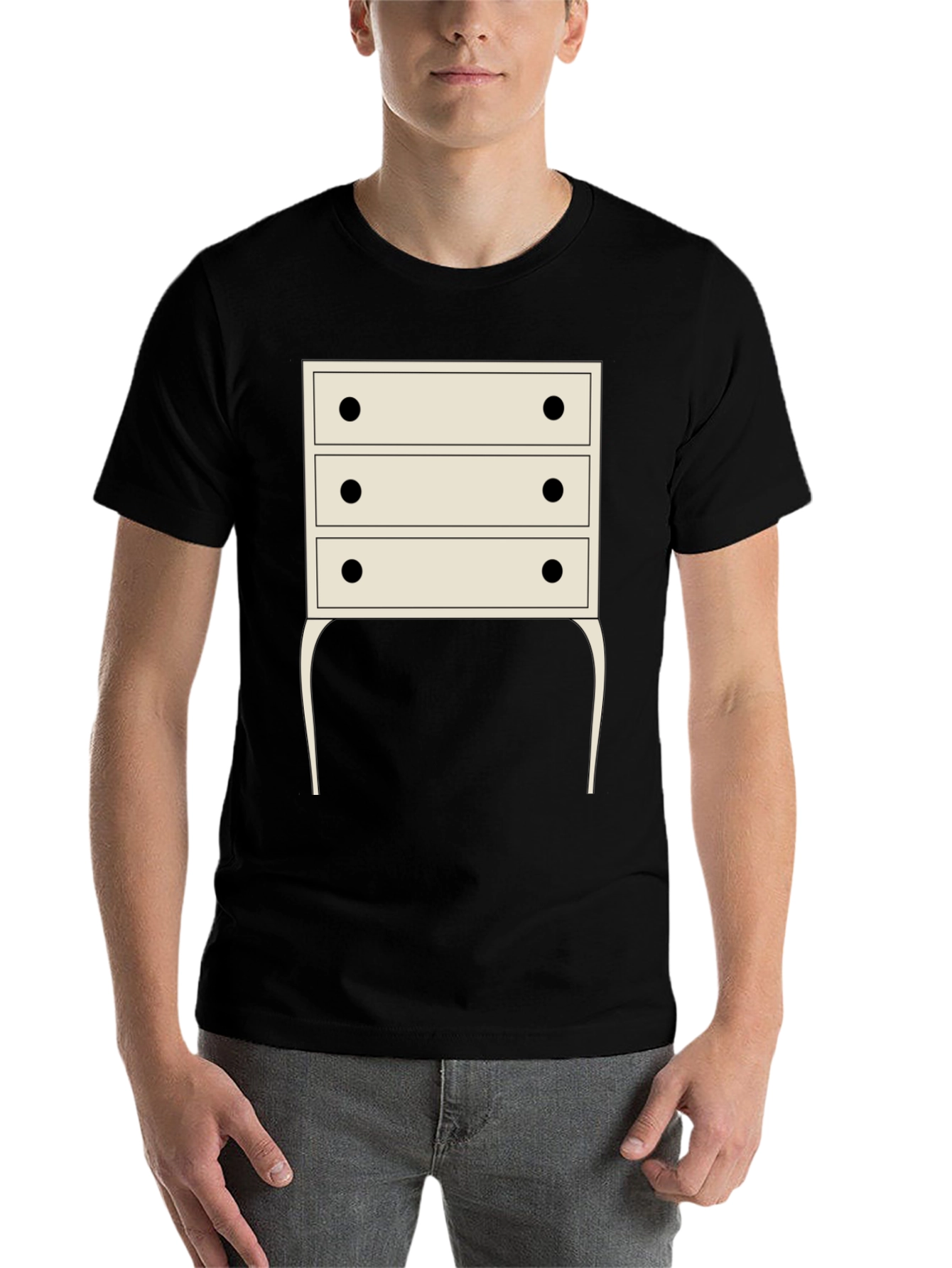 Black Drawer Dresser Graphic Tee - Unique Design view 7