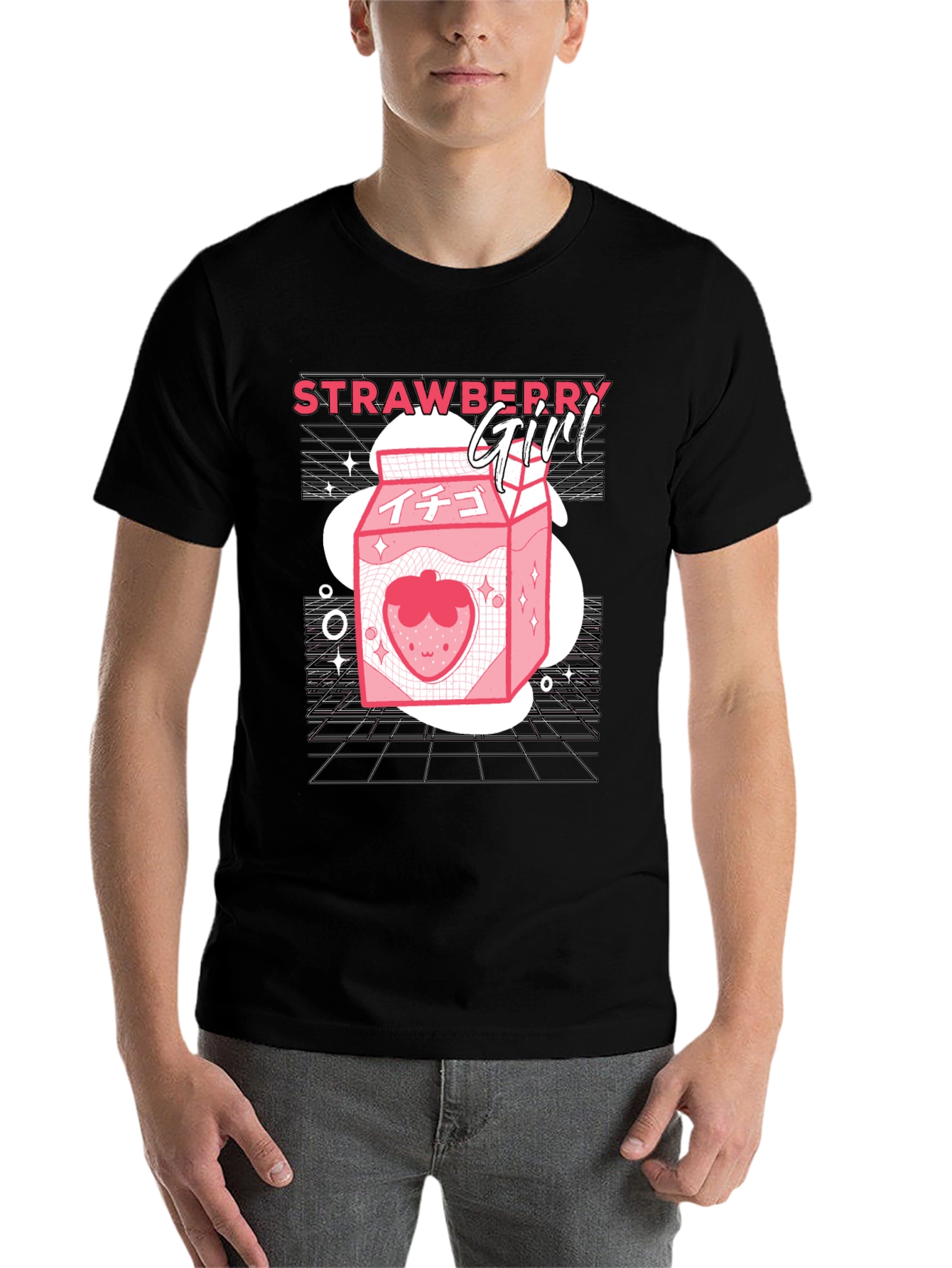 Black Strawberry Girl Graphic Tee - Anime Inspired view 7
