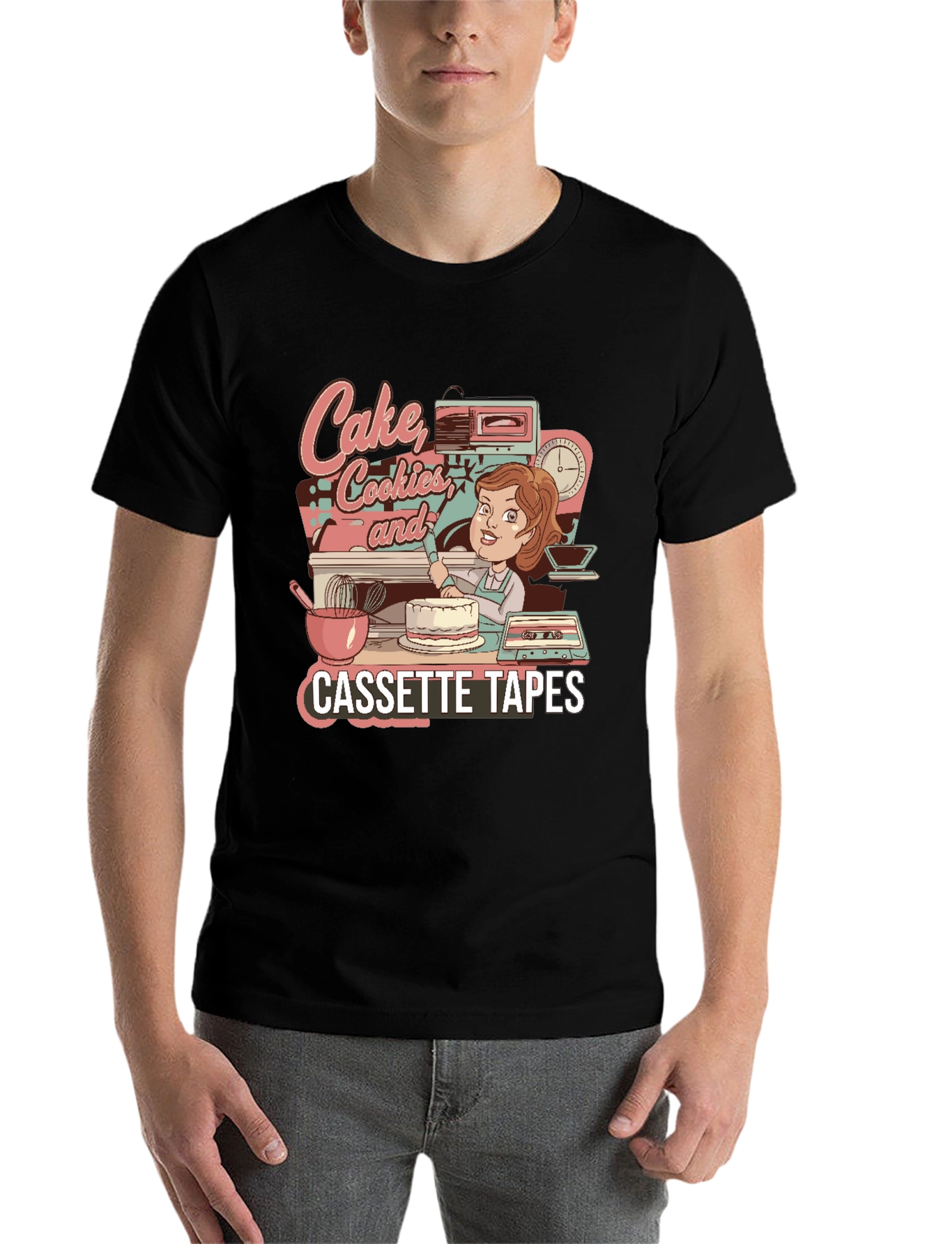 Black Cake, Cookies & Cassette Tapes Graphic Tee view 7