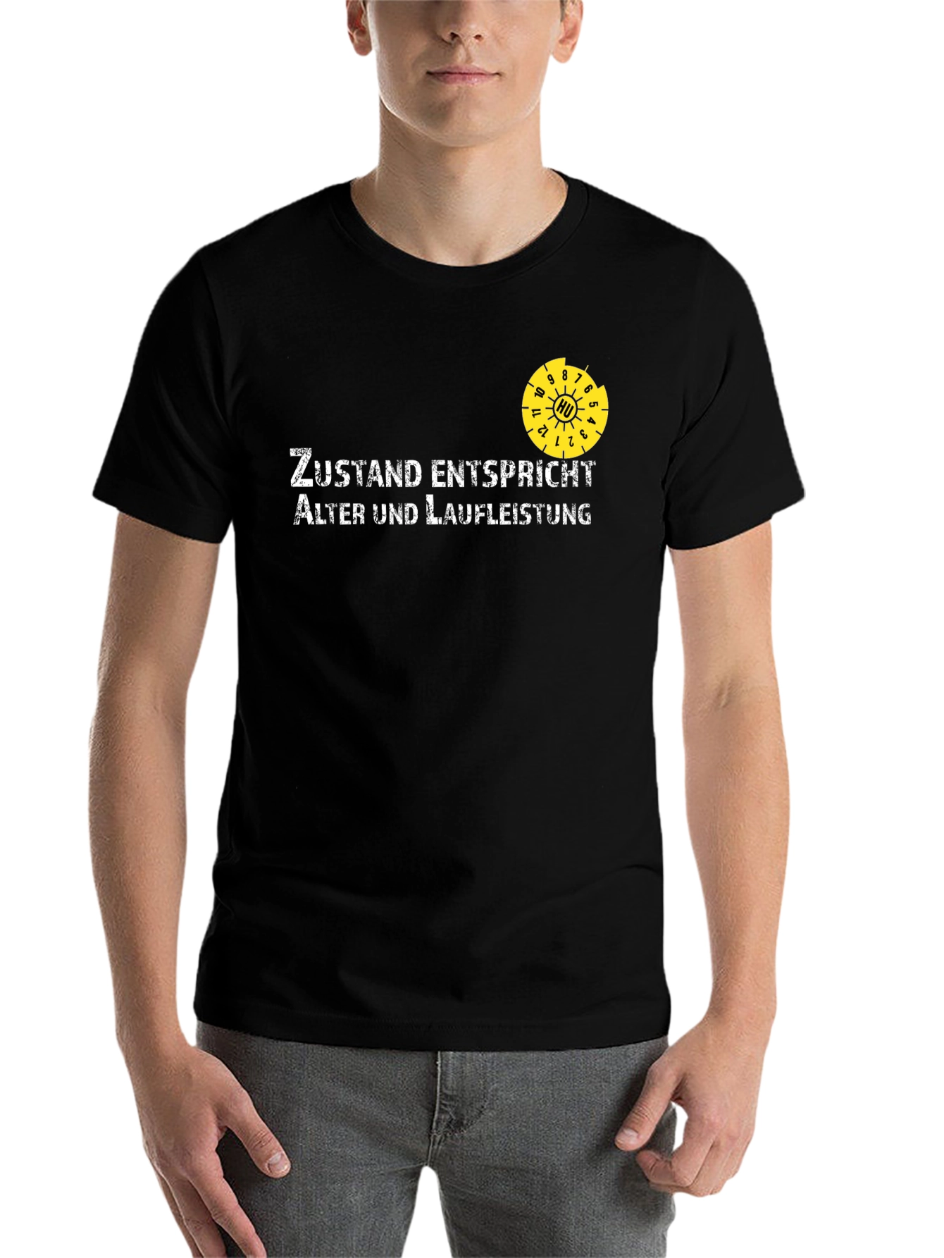 Black Zustand Entspricht Men's Black T-Shirt view 7