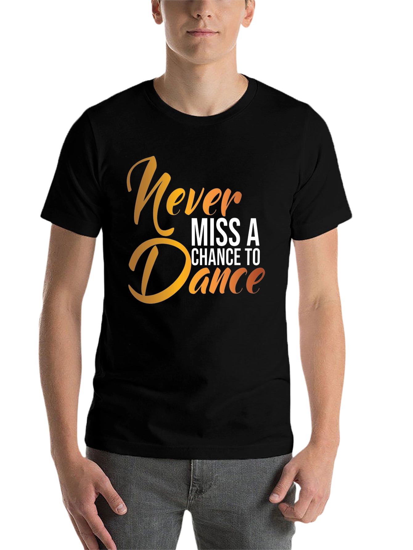 Black Never Miss a Chance to Dance Black T-Shirt view 7
