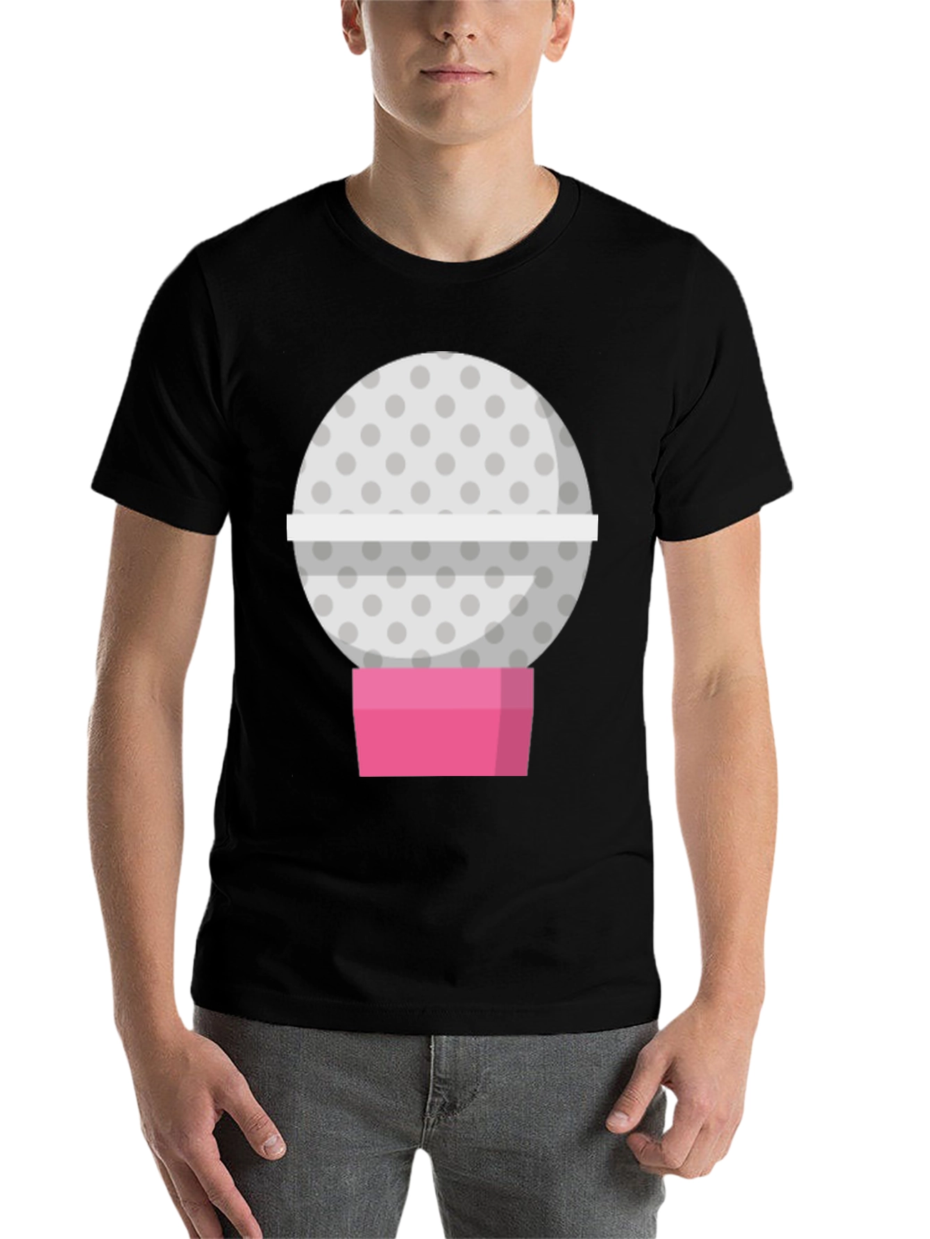 Black Golf Ball Candy Machine Graphic Tee view 7