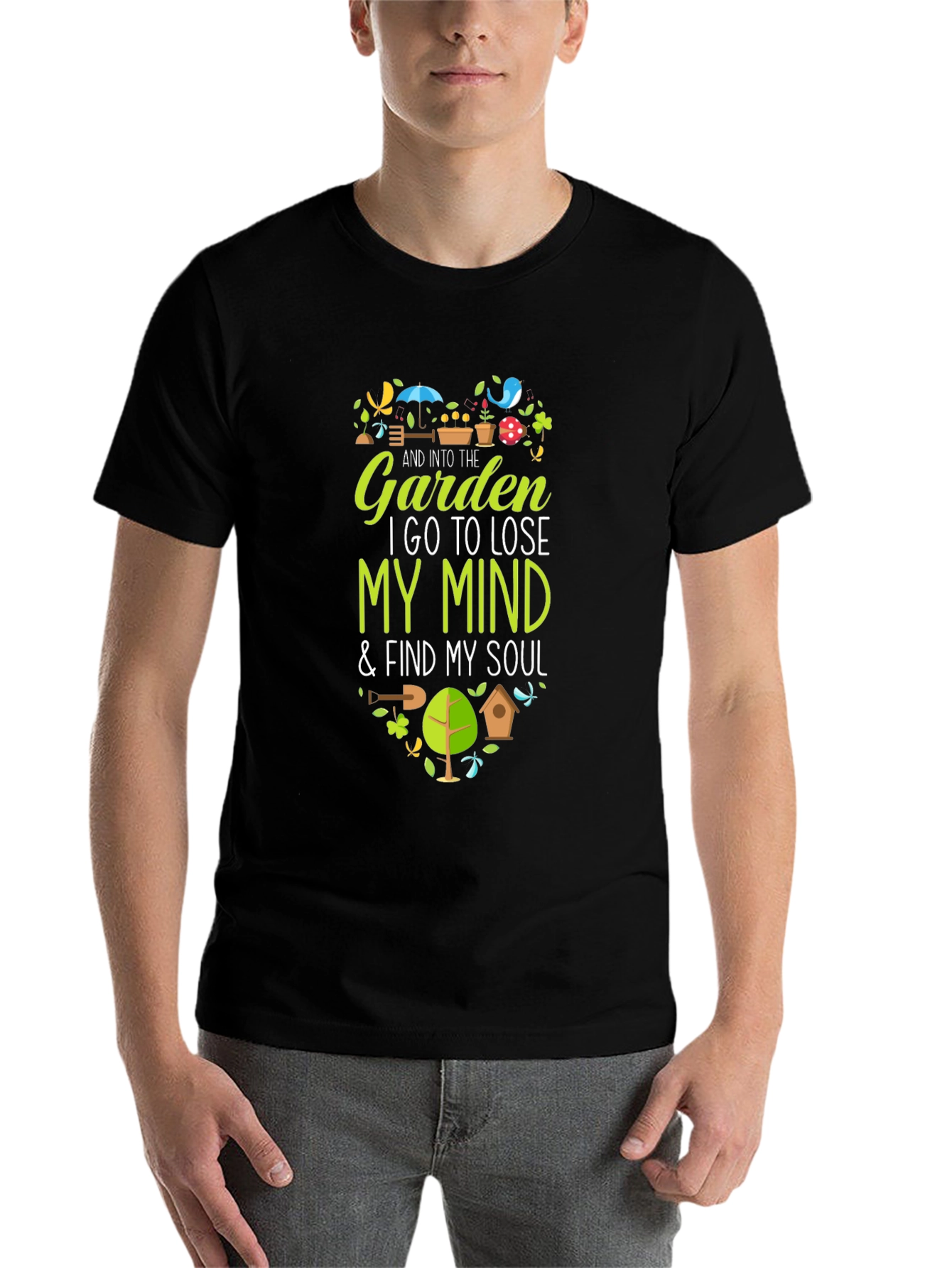 Black Garden Lover T-Shirt - Lose My Mind, Find My Soul view 7