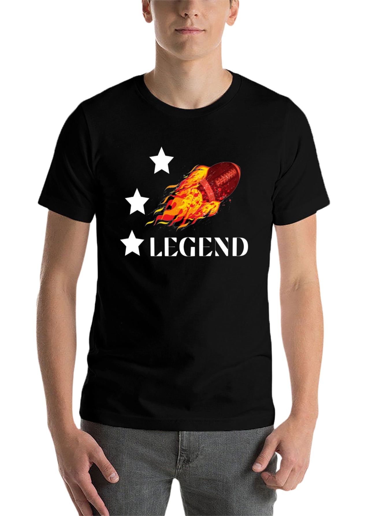 Black Legend Football Graphic Tee view 7