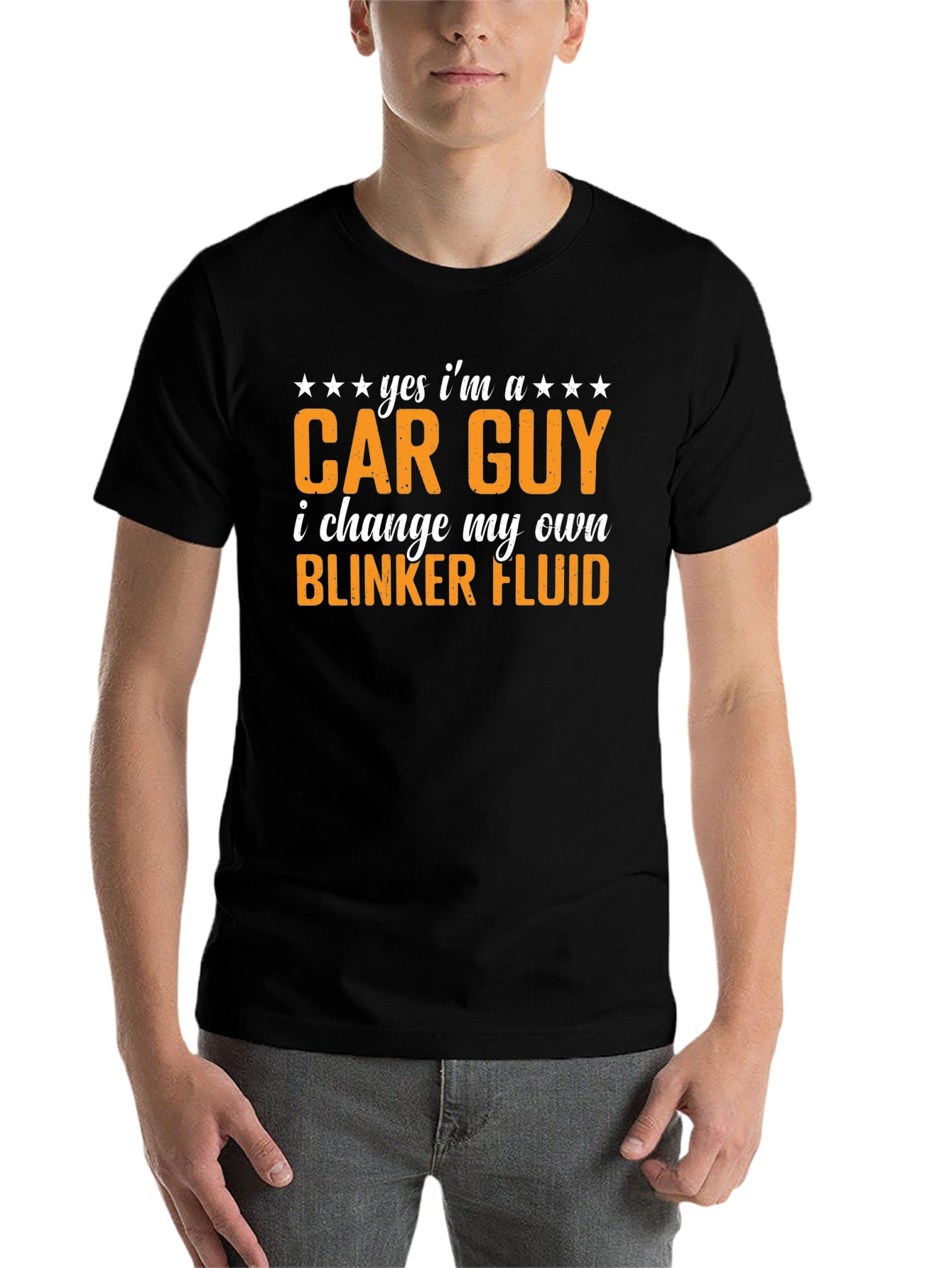 Black Car Guy Blinker Fluid T-Shirt Funny Auto Mechanic Gift view 7