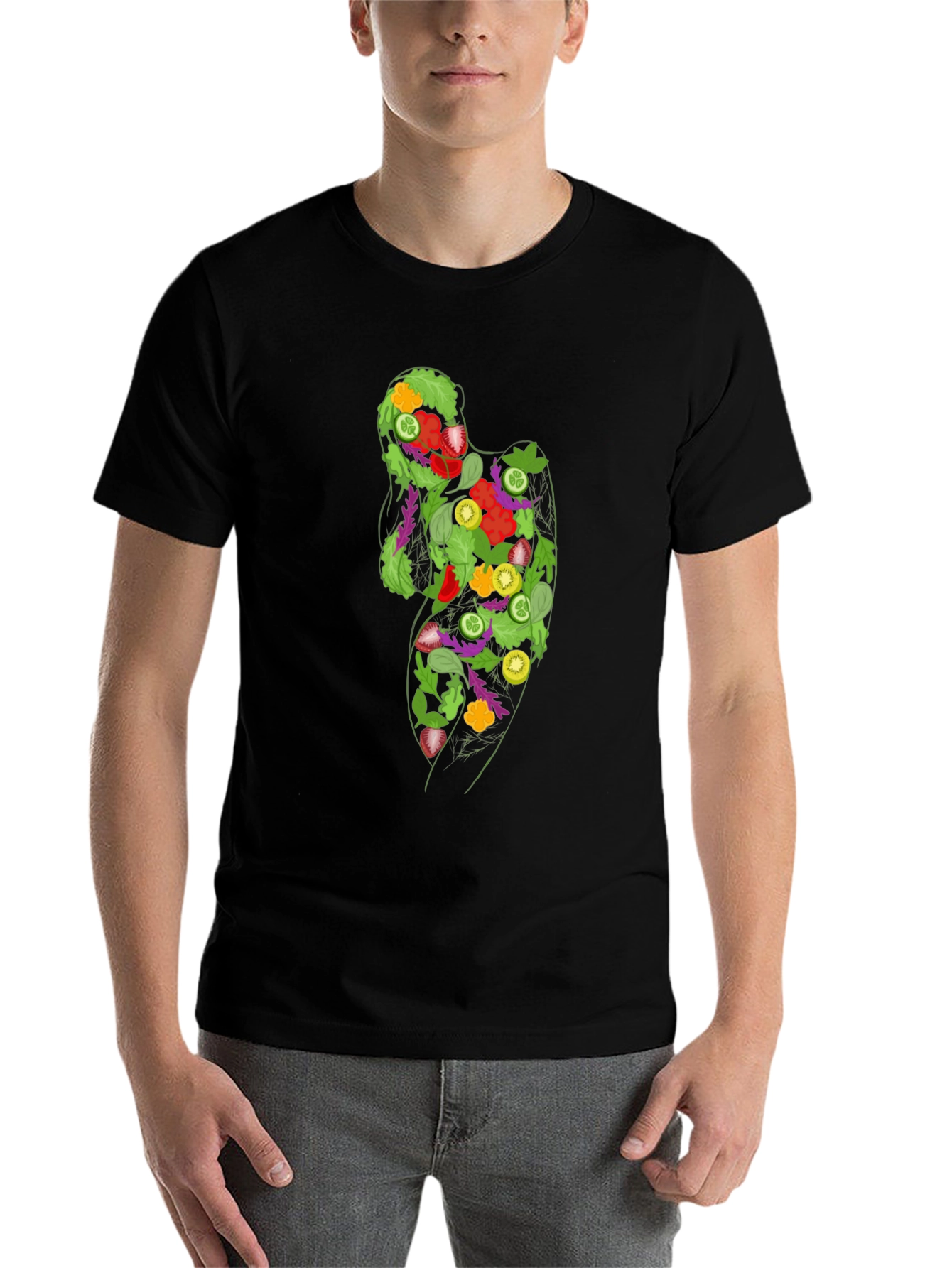 Salad Silhouette Graphic Tee - Eat Your Veggies! - 7