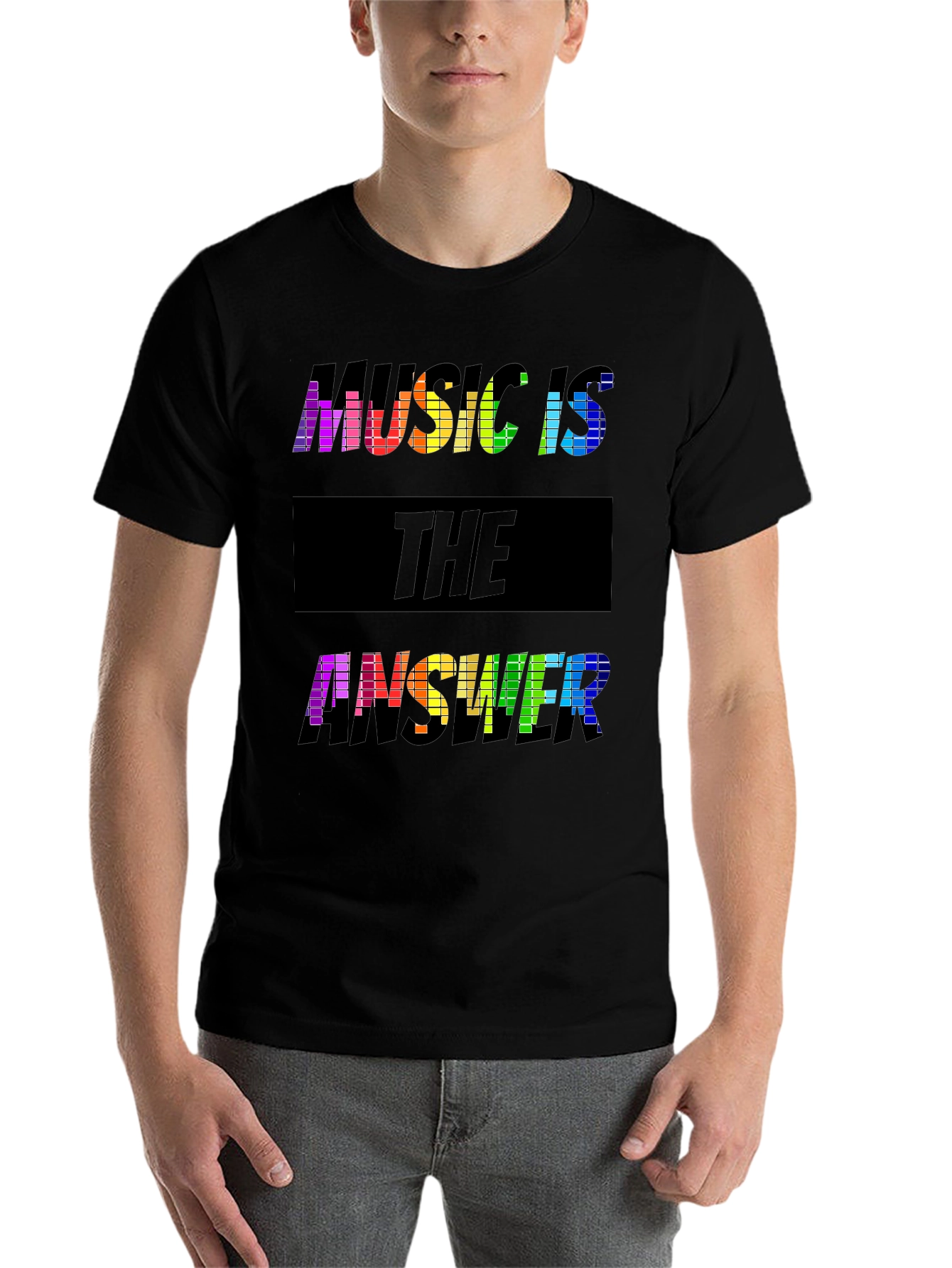 Black Music Is The Answer Graphic T-Shirt view 7