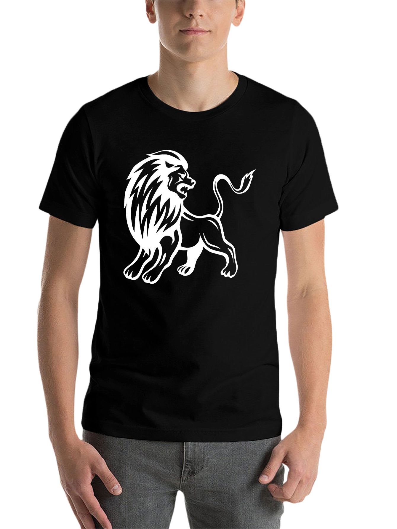 Black Lion Graphic Black T-Shirt - Men's view 7