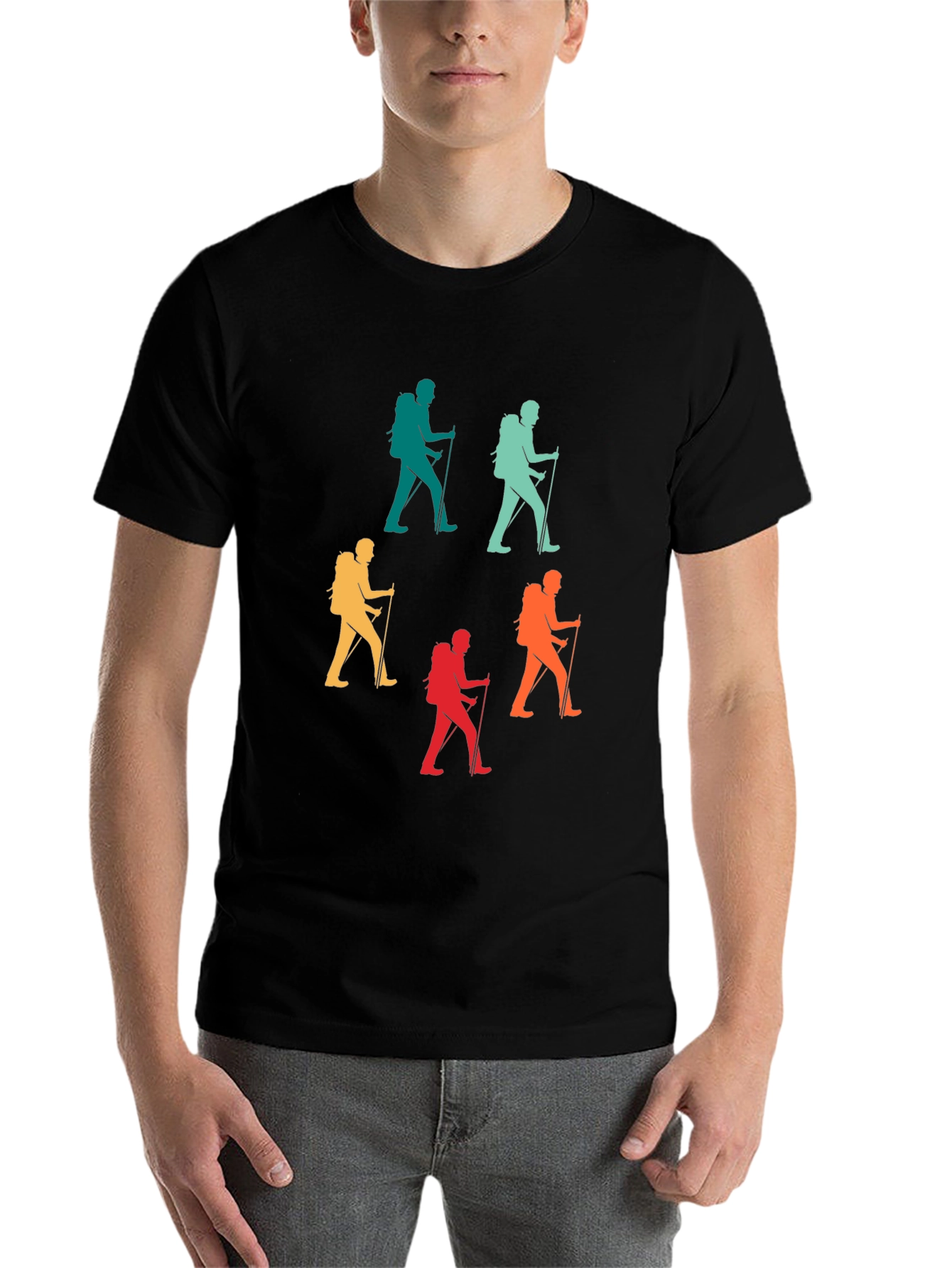 Black Hiking Retro Graphic Tee - Adventure Ready view 7