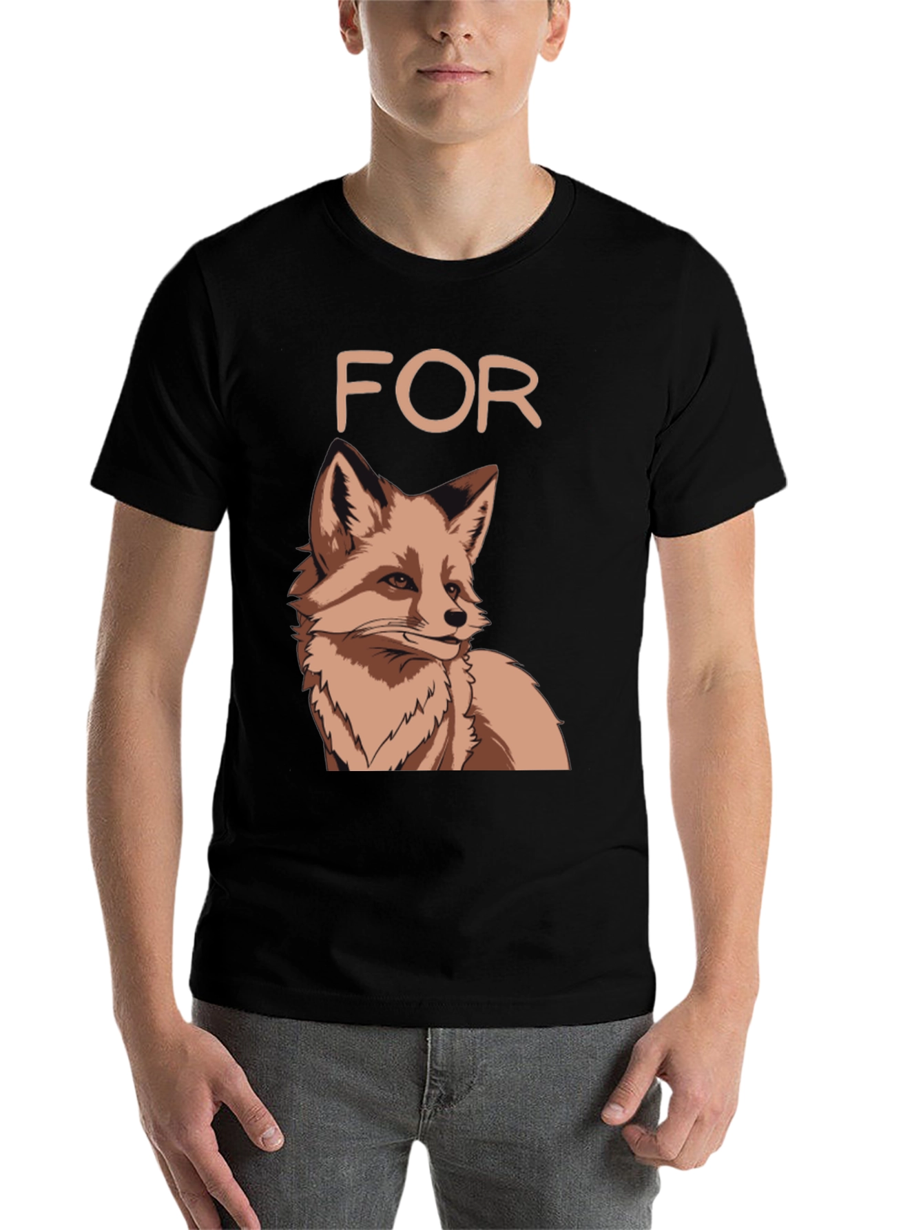 Black Fox Graphic T-Shirt - "For Fox Sake" Tee view 7