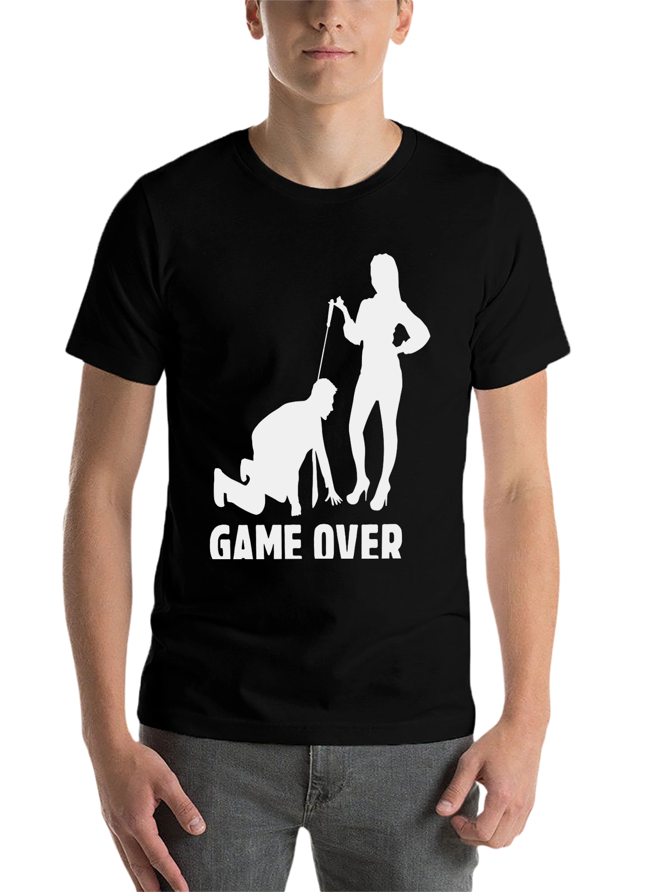 Black Game Over Novelty Graphic T-Shirt view 7