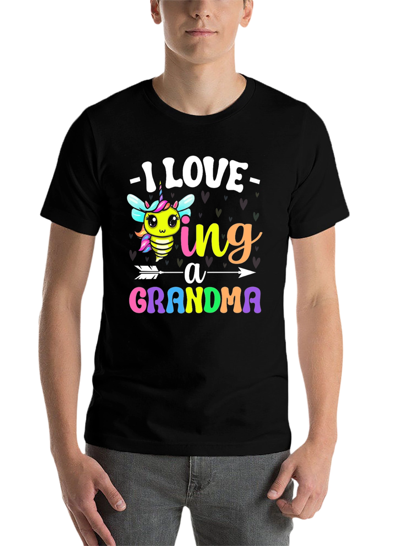Black I Love Being a Grandma T-Shirt view 7
