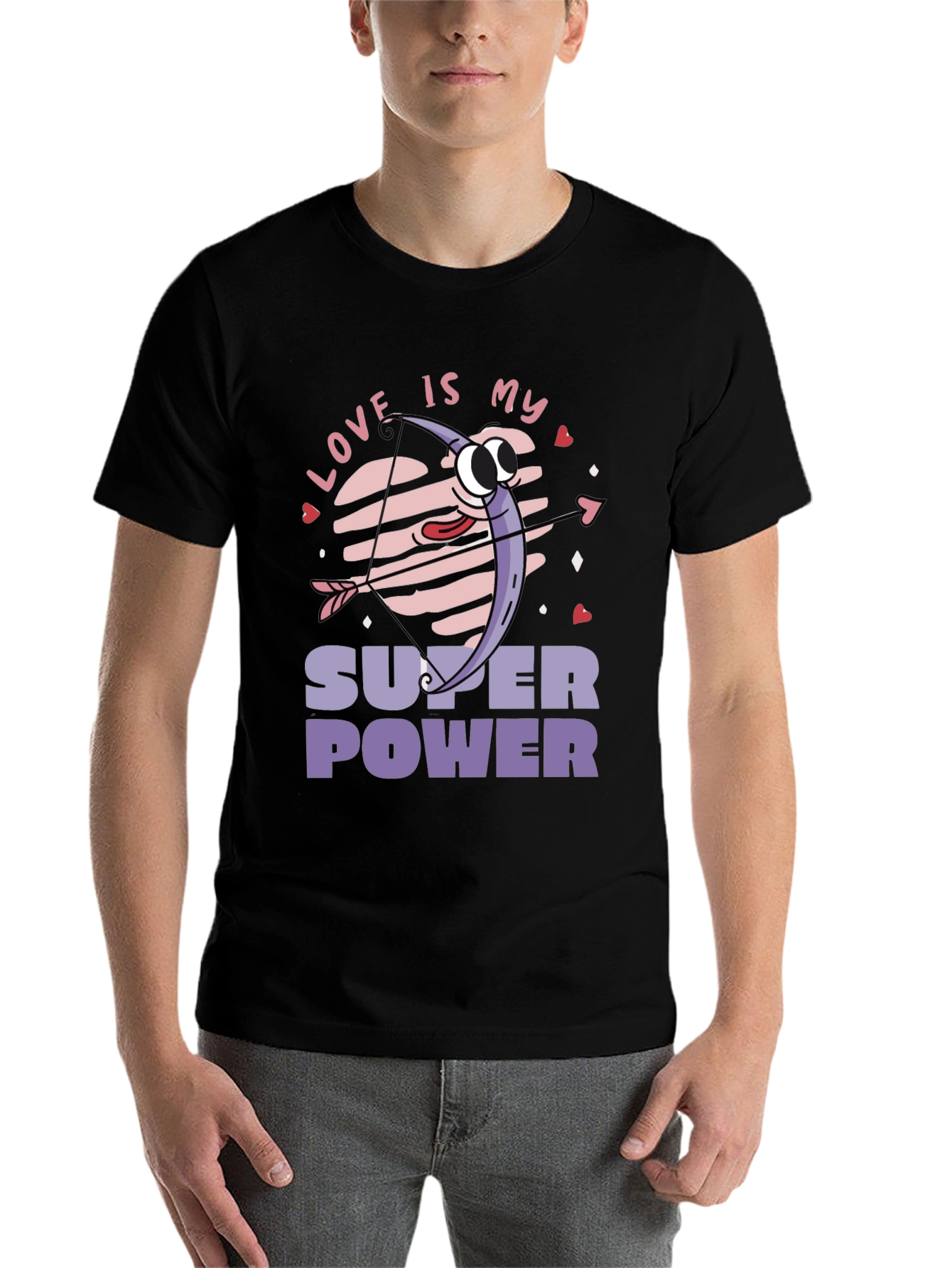 Black Love is My Superpower Graphic T-Shirt view 7