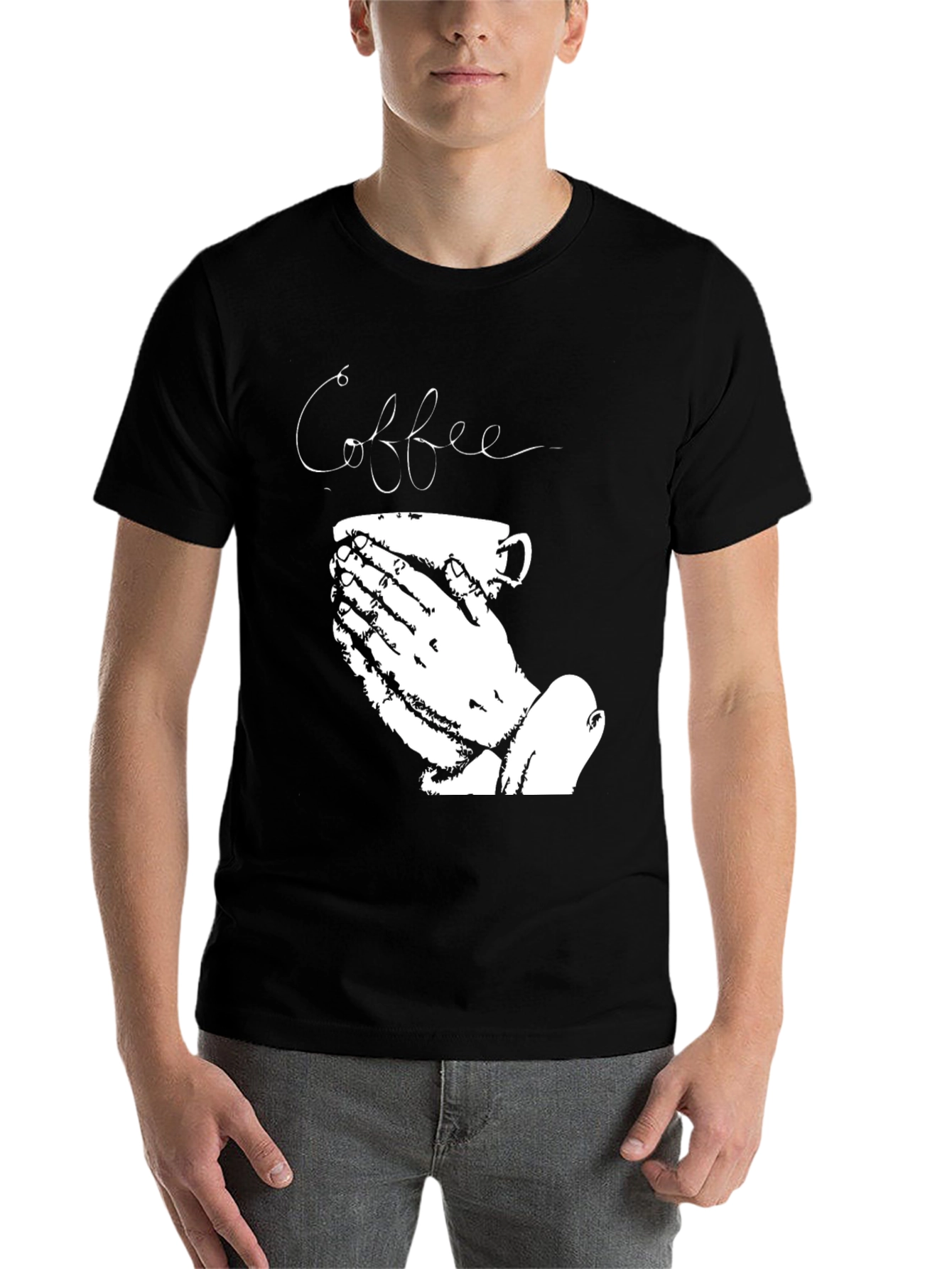 Black Coffee Prayer Black Graphic Tee view 7