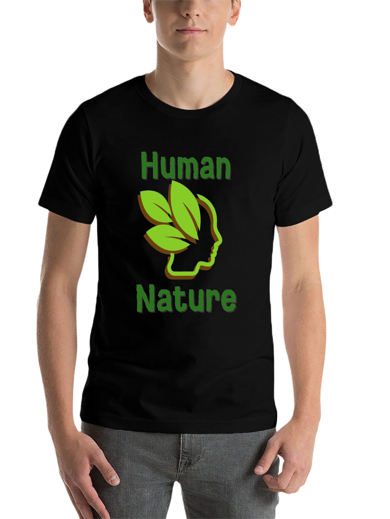 Black Human Nature Graphic Tee - Black view 7