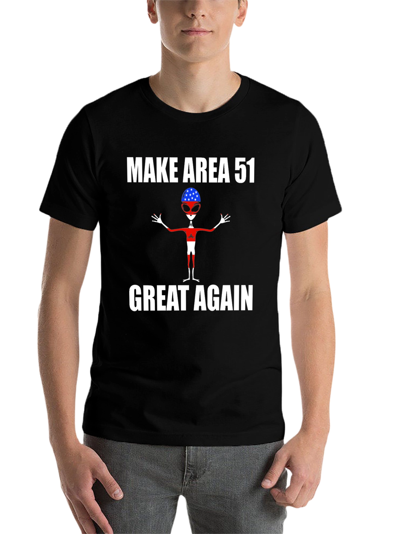 Black Make Area 51 Great Again T-Shirt view 7
