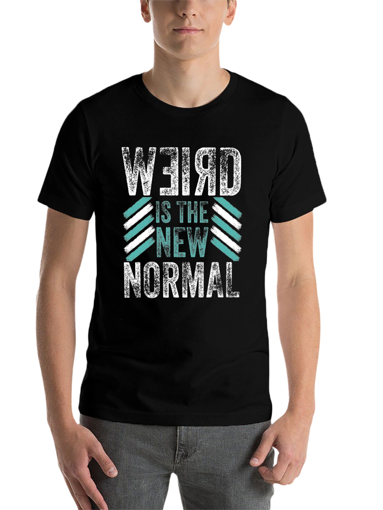 Black Weird is the New Normal Graphic Tee view 7