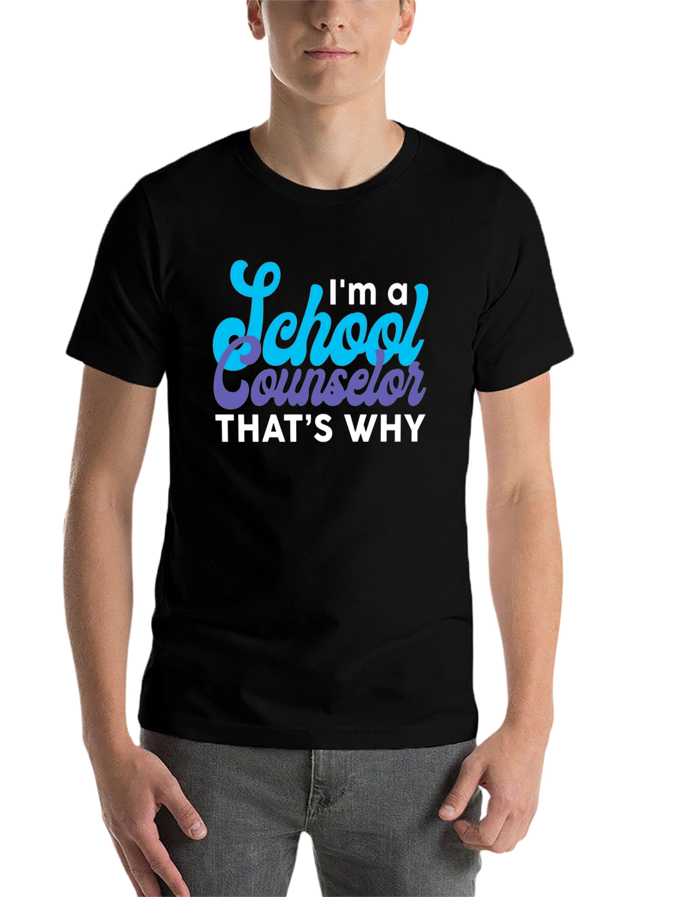Black I'm a School Counselor T-Shirt Funny Counselor Tee view 7