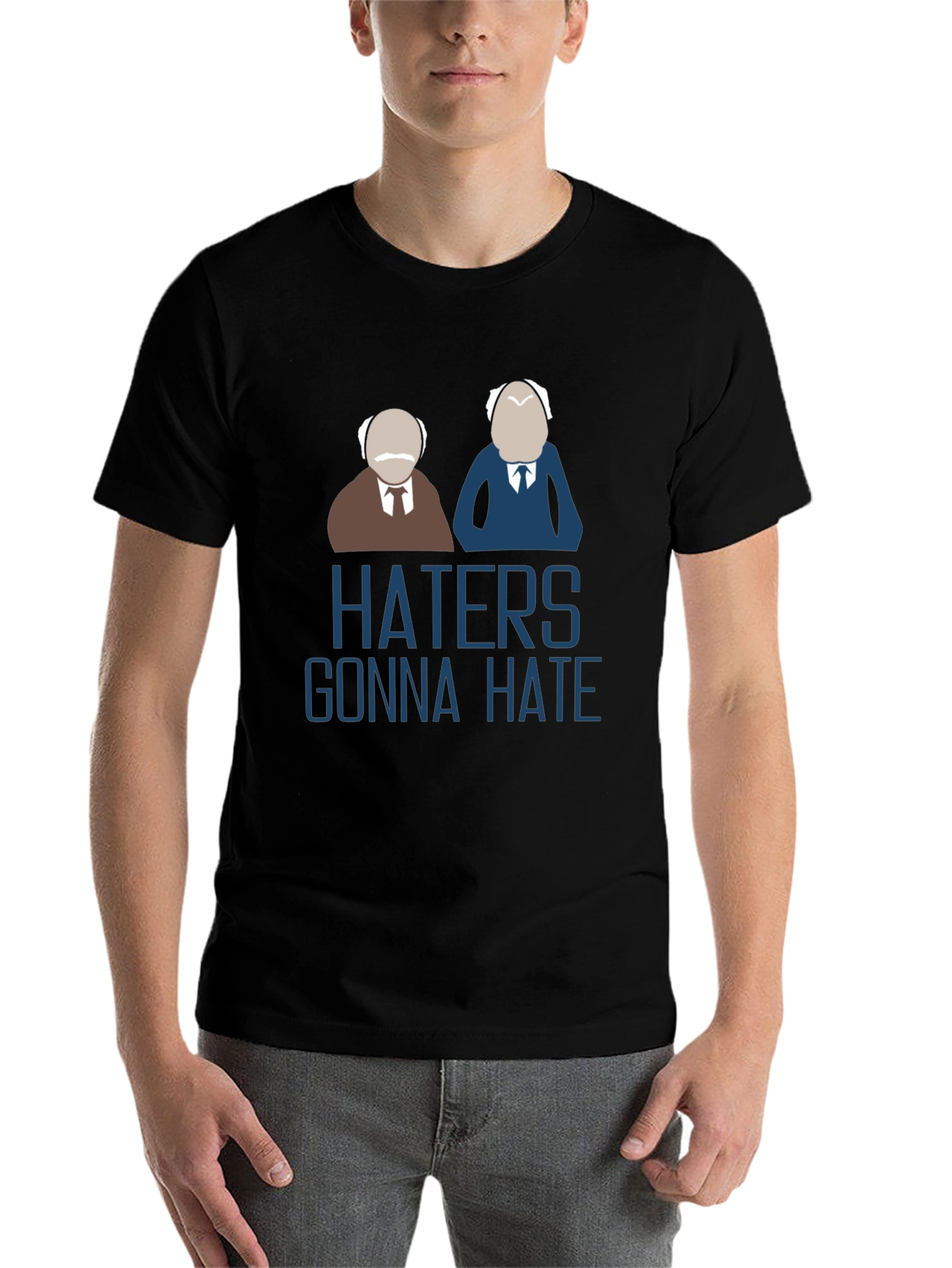 Black Haters Gonna Hate Black T-Shirt view 7