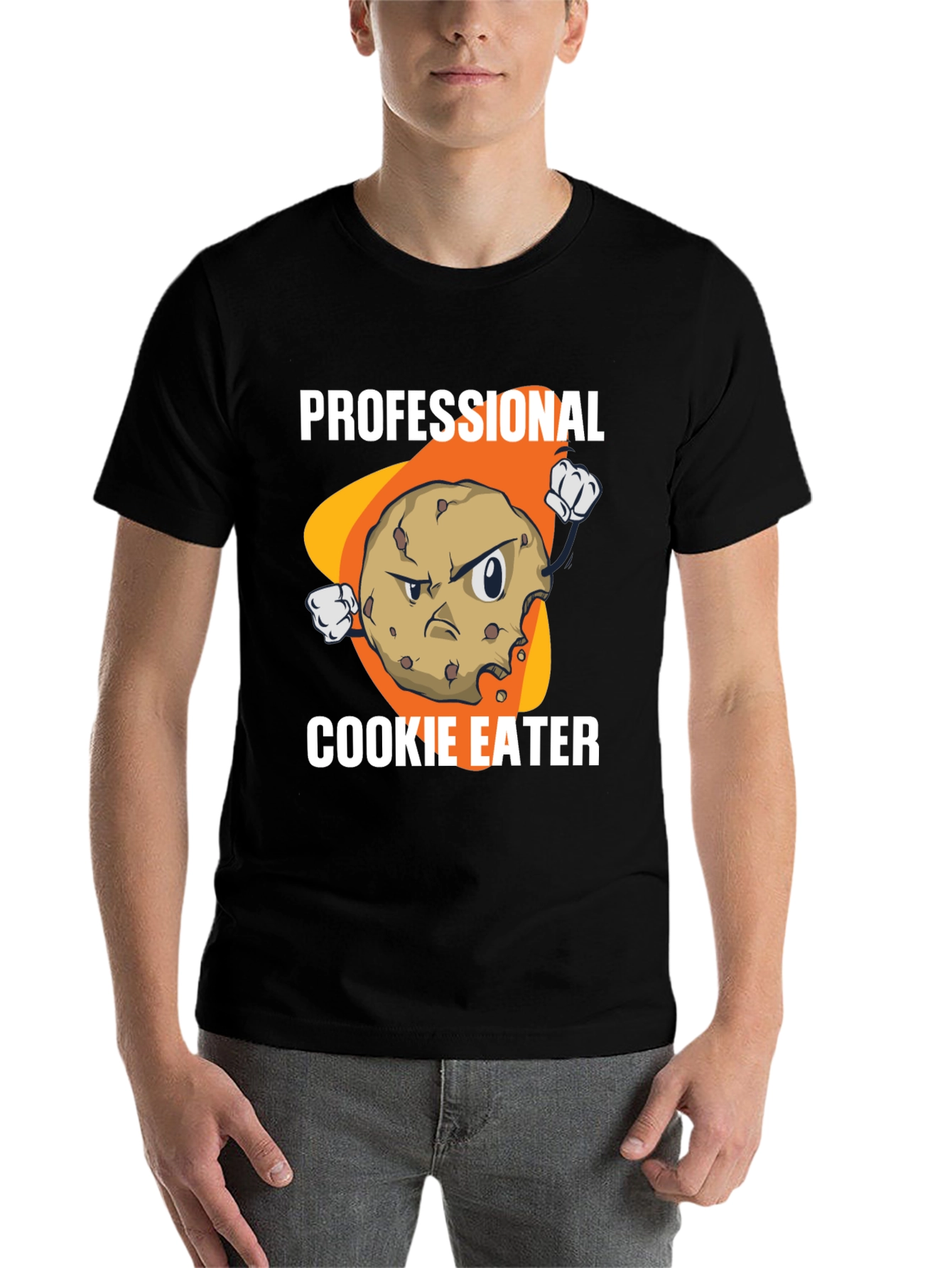 Black Professional Cookie Eater T-Shirt view 7