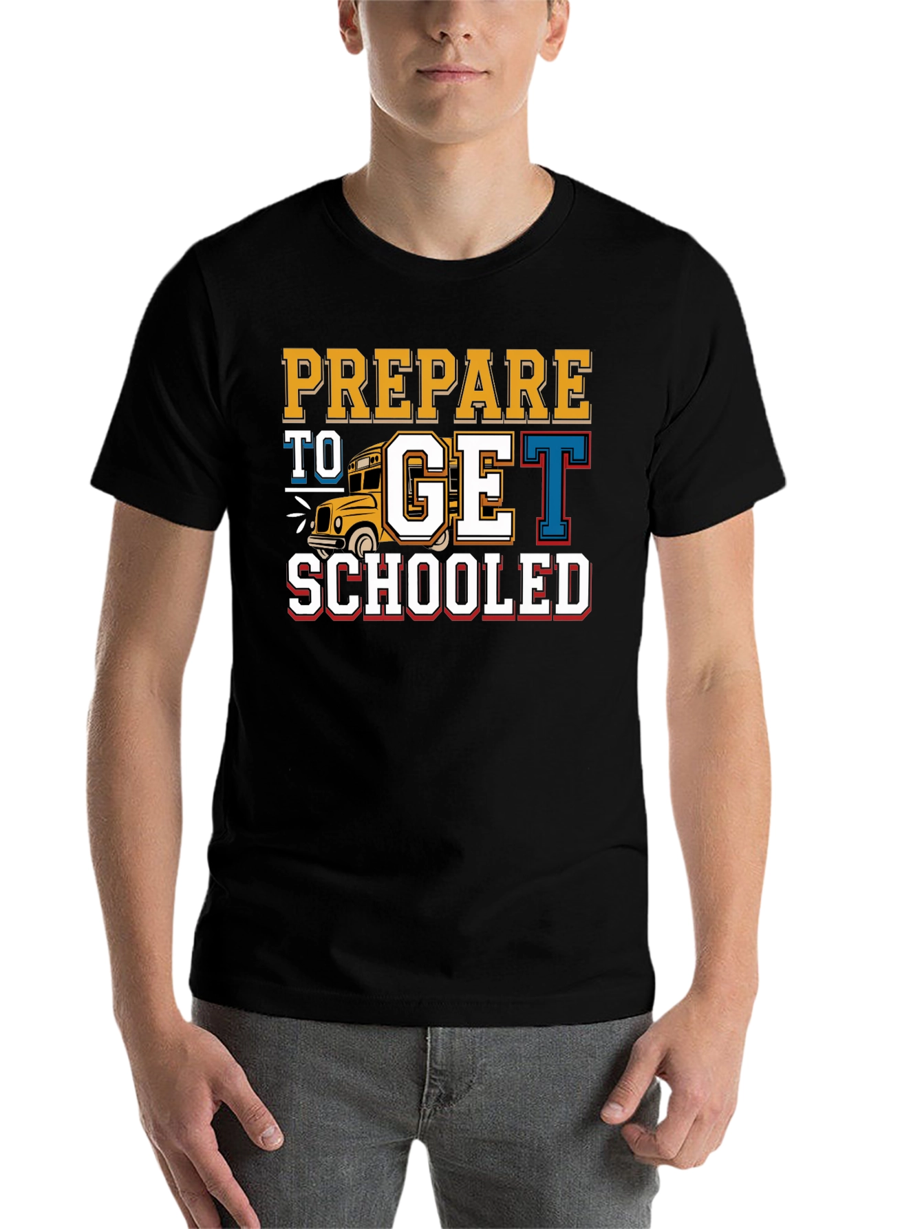 Black Prepare to Get Schooled T-Shirt Back to School view 7