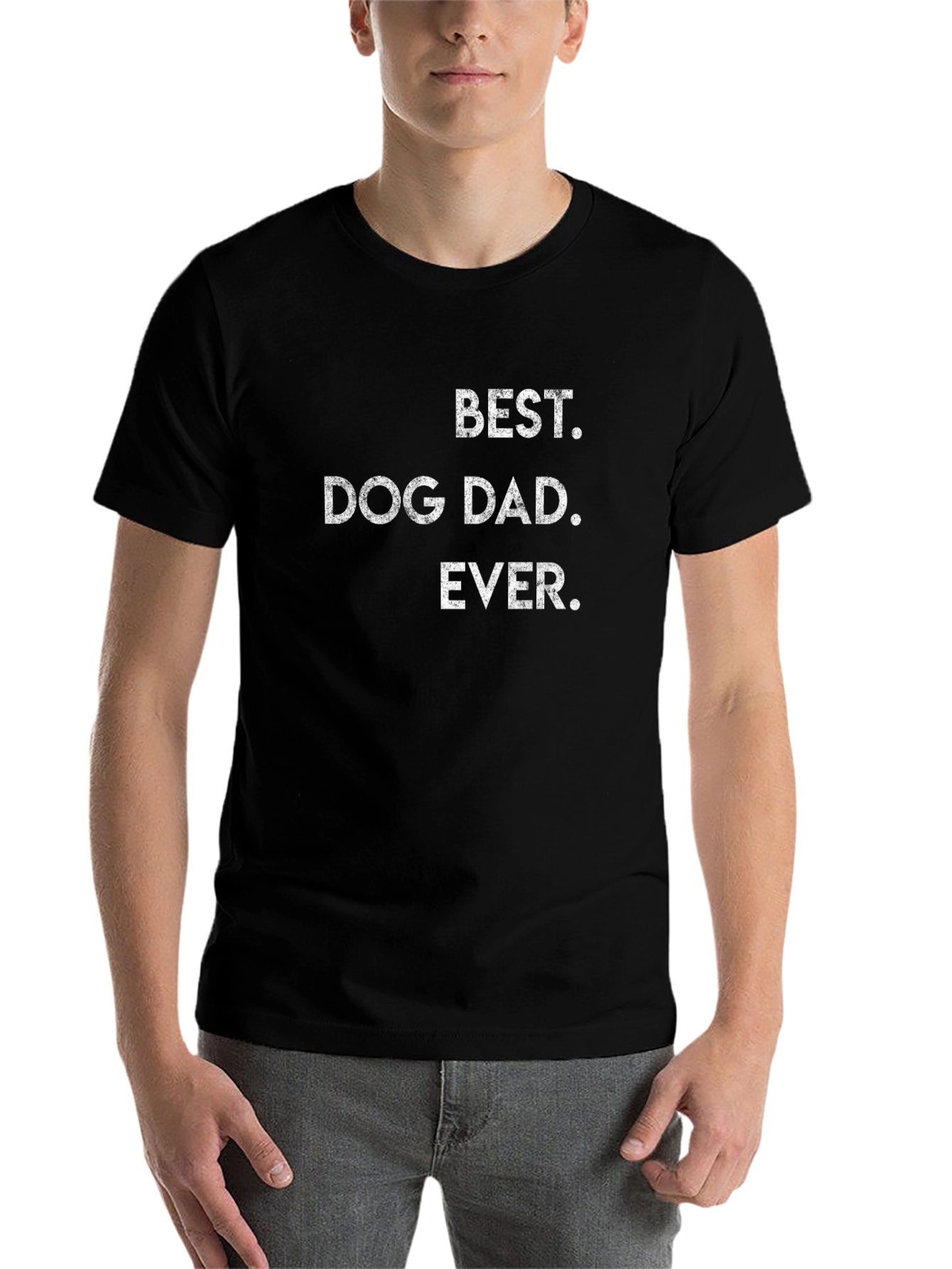 Black Best Dog Dad Ever T-Shirt | Stylish Men's Tee view 7