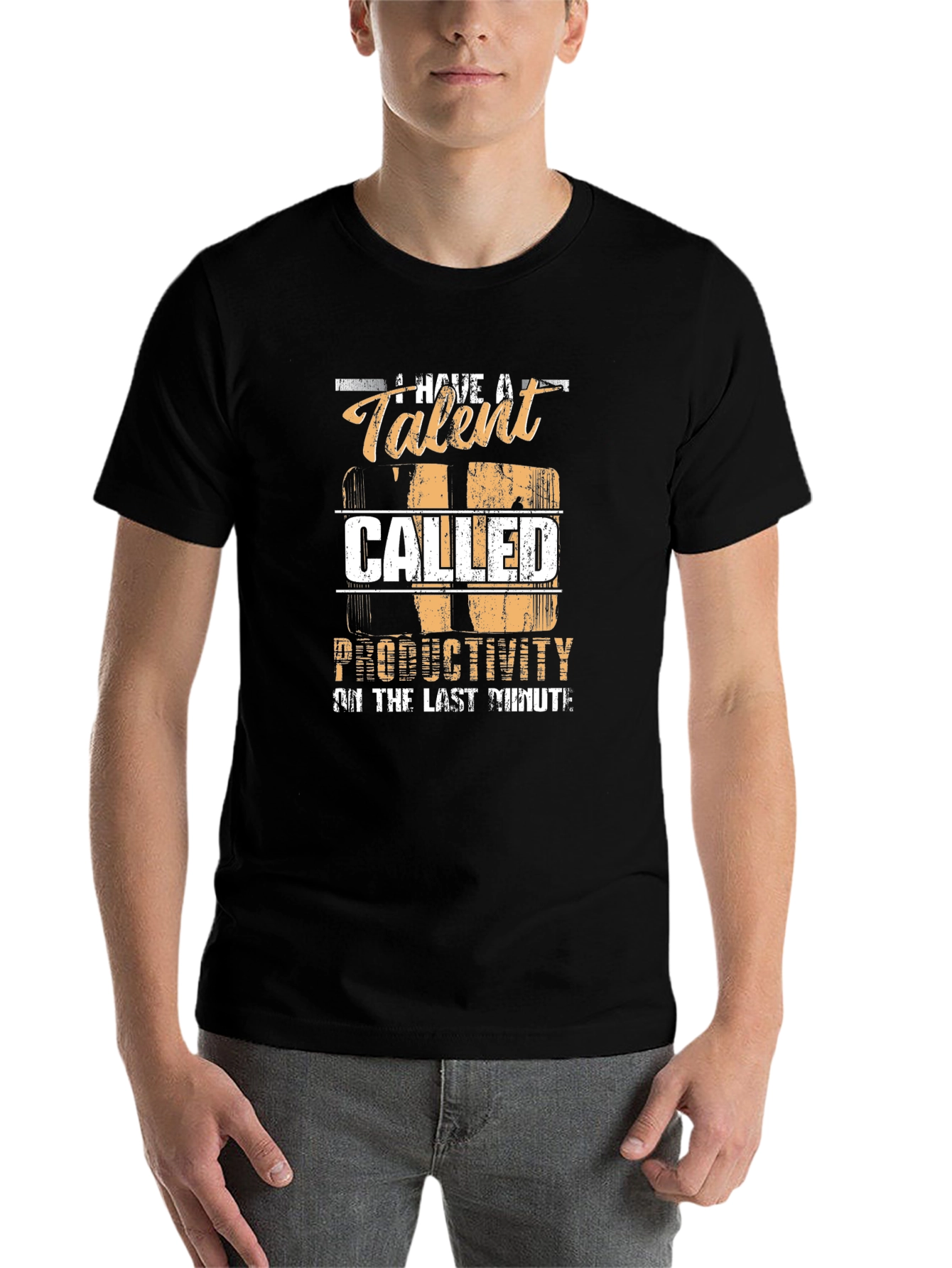 Black Funny Productivity Talent Graphic T-Shirt view 7