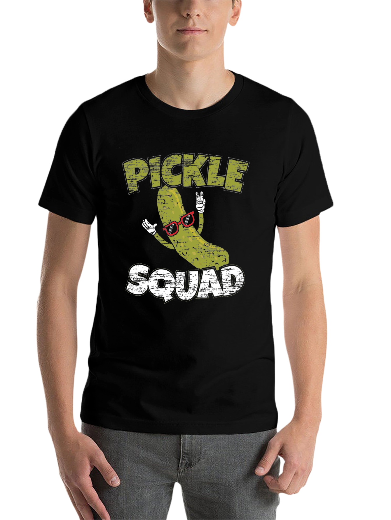 Black Pickle Squad T-Shirt - Cool Graphic Tee view 7