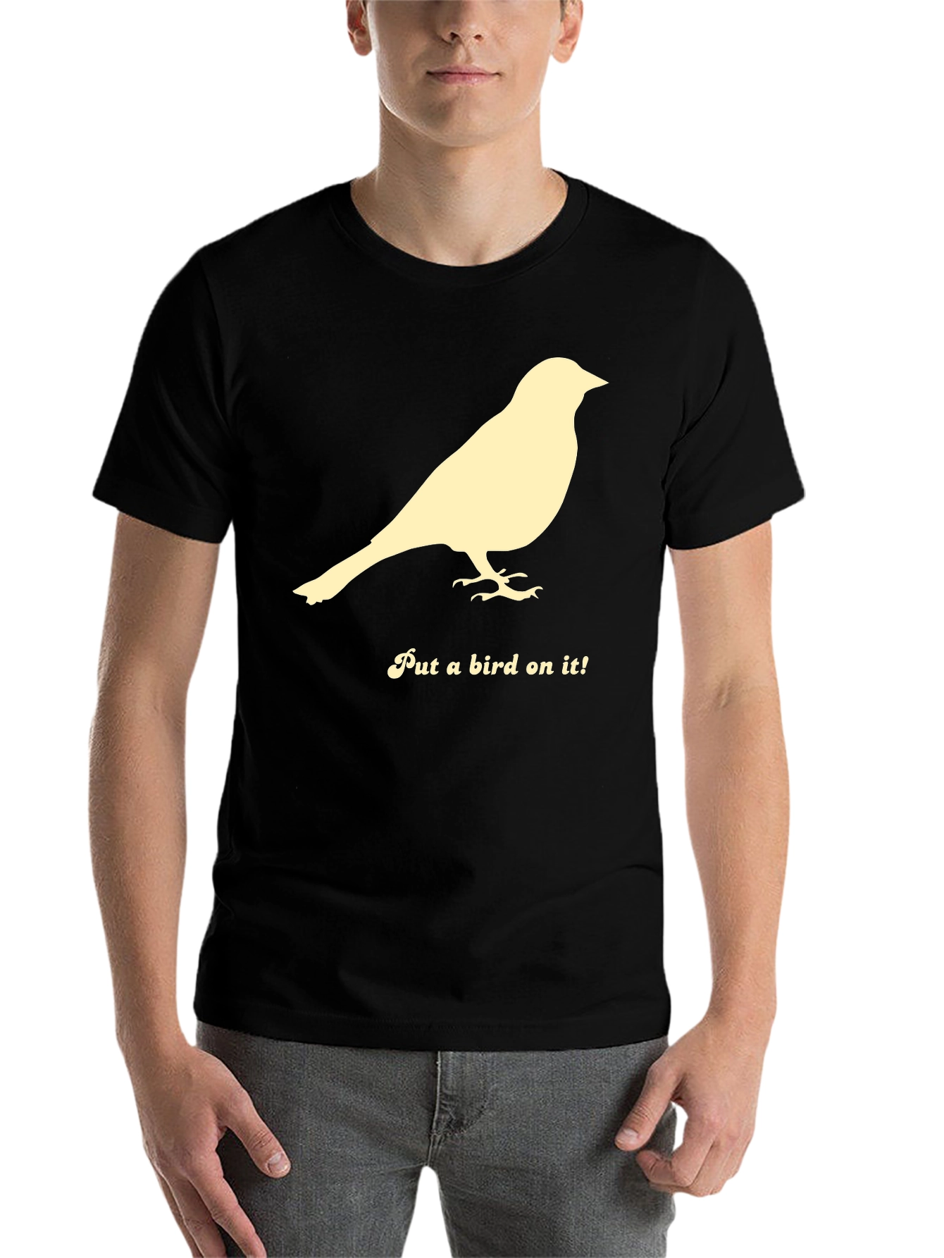 Black Put a Bird on It! Graphic Tee view 7