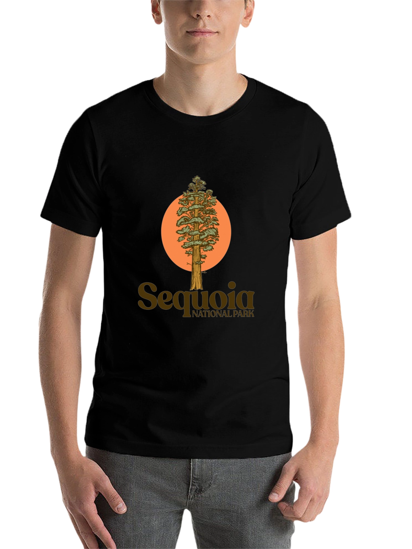 Black Sequoia National Park Tree Graphic Tee view 7