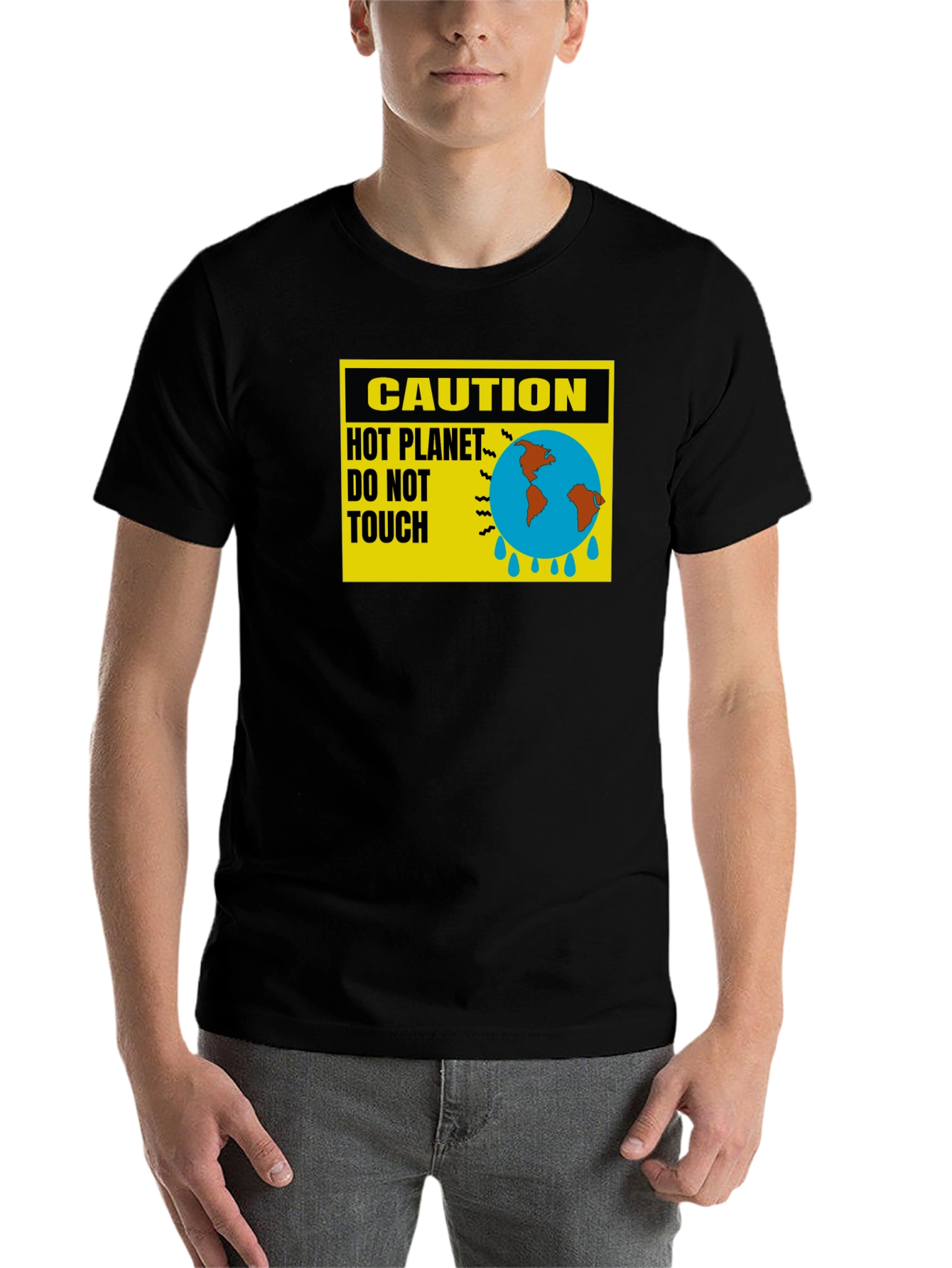 Caution Hot Planet T-Shirt - Global Warming Awareness Tee - 7