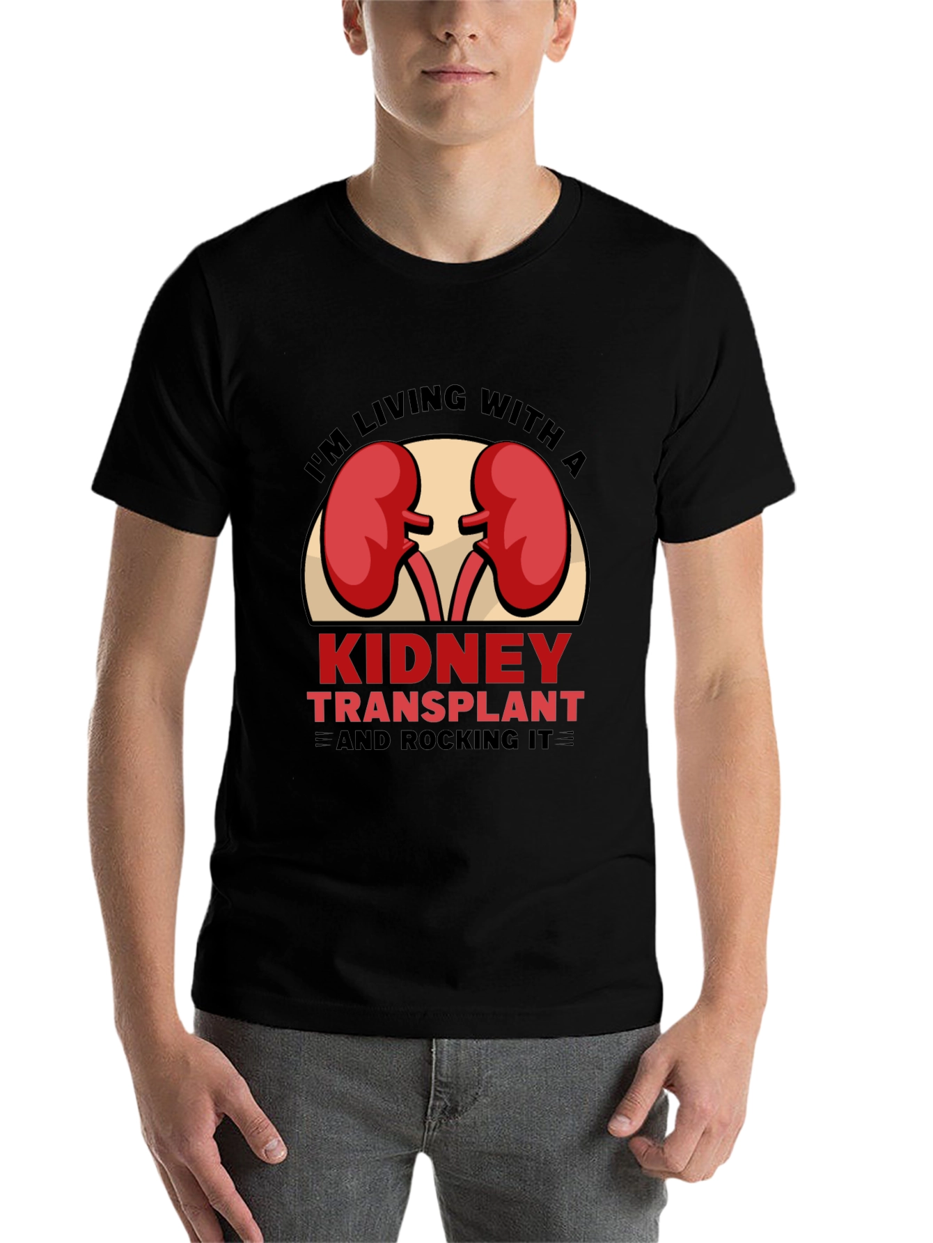 Black Kidney Transplant Rocking It T-Shirt view 7