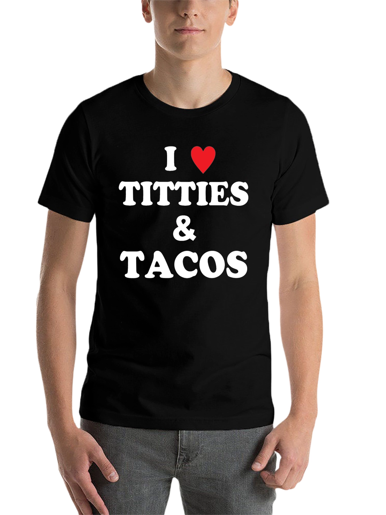 Black I Heart Titties & Tacos Graphic Tee view 7