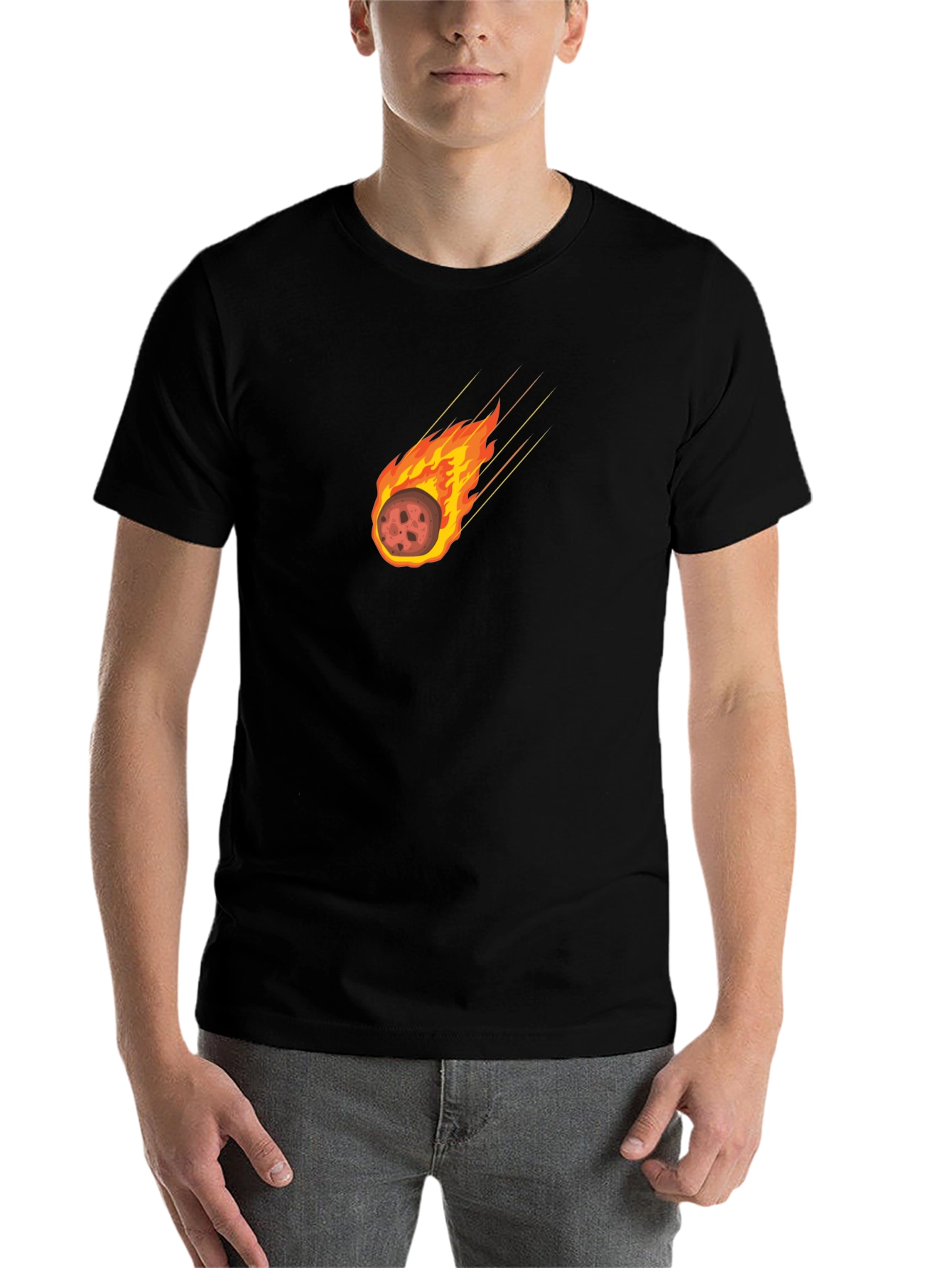 Black Fiery Meteor T-Shirt - Black view 7